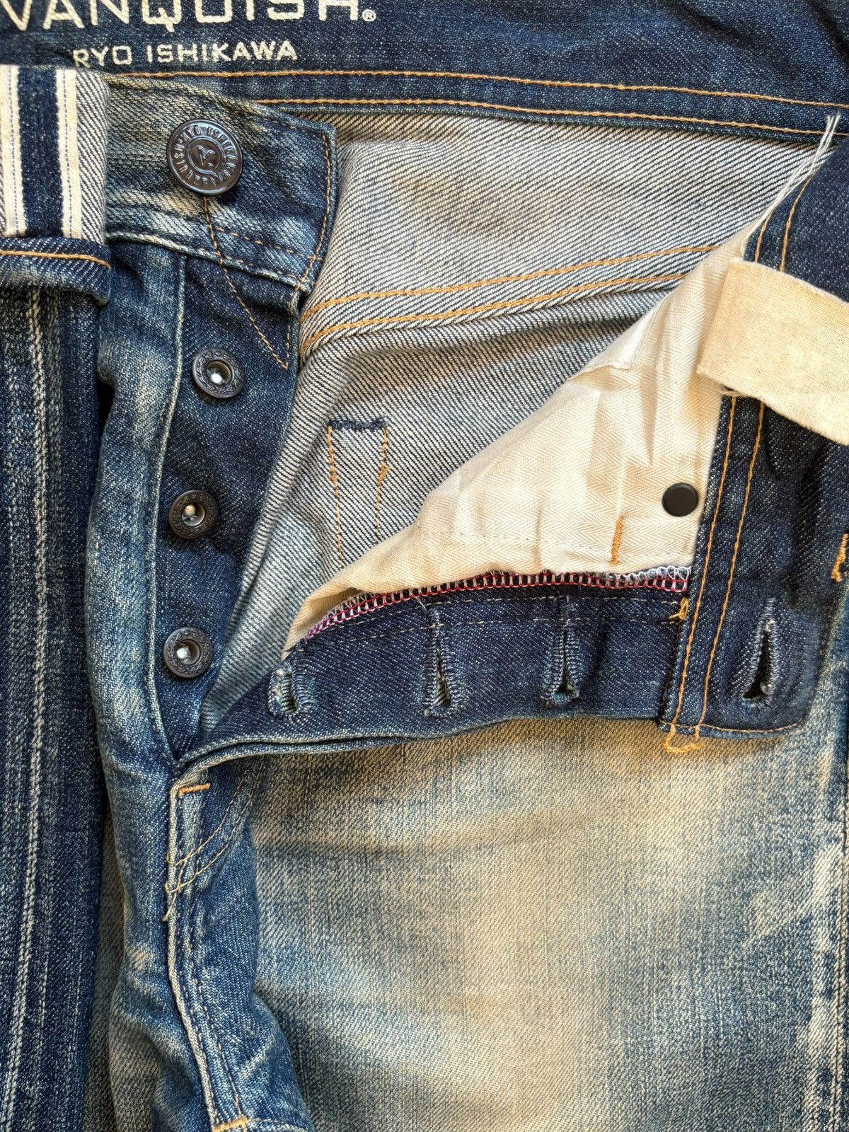 Vanquish Vintage Vanquish Ryo Ishikawa Selvedge Rusty Wash Rip Jeans Size US 32 / EU 48 - 4 Thumbnail