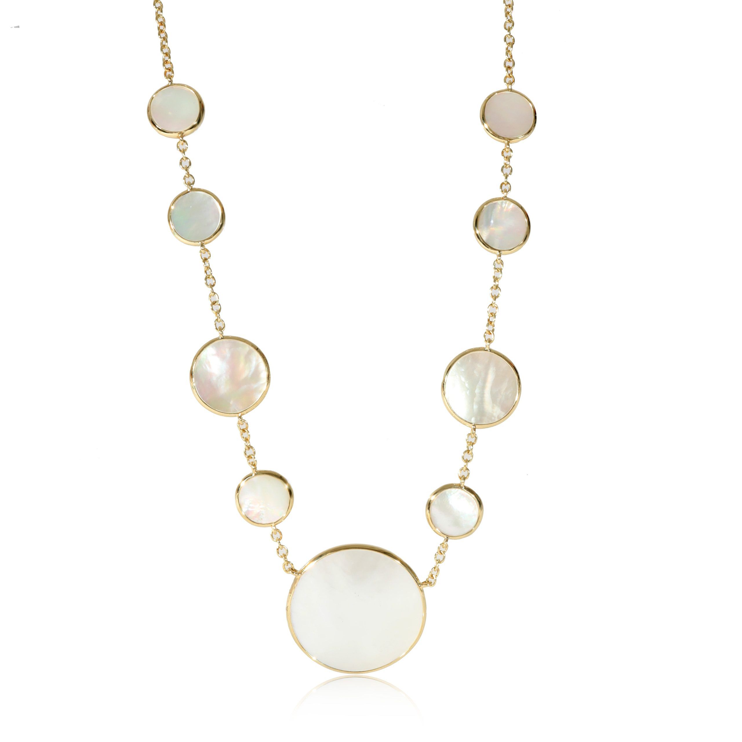 image of Tiffany Co Ippolita Rock Candy Mother Of Pearl Necklace In 18K Yellow Gold, Women's