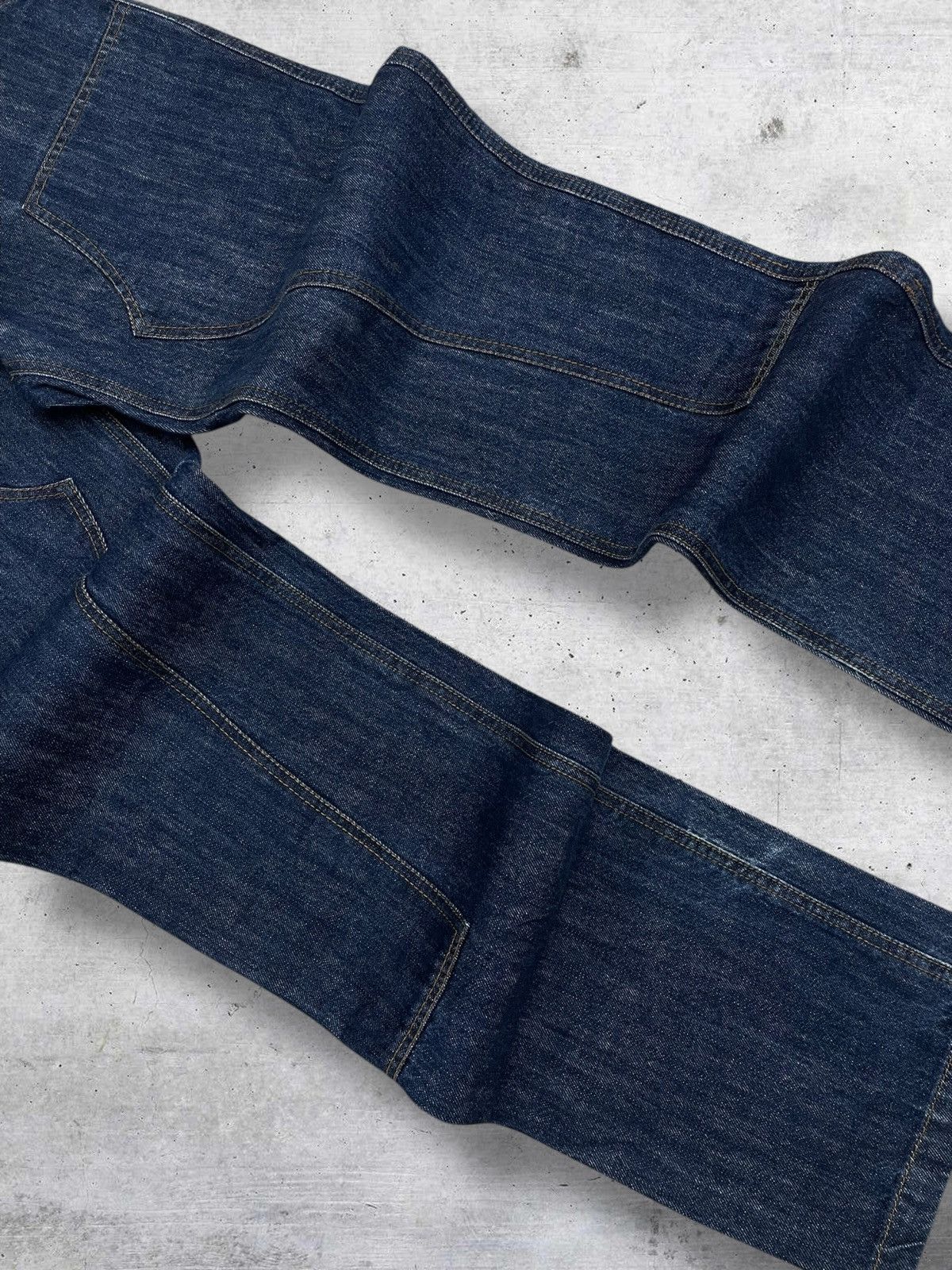 Japanese Brand VINTAGE HANJIRO HARAJUKU JAPAN DESIGNER DOUBLE KNEE DENIM Size US 32 / EU 48 - 6 Thumbnail
