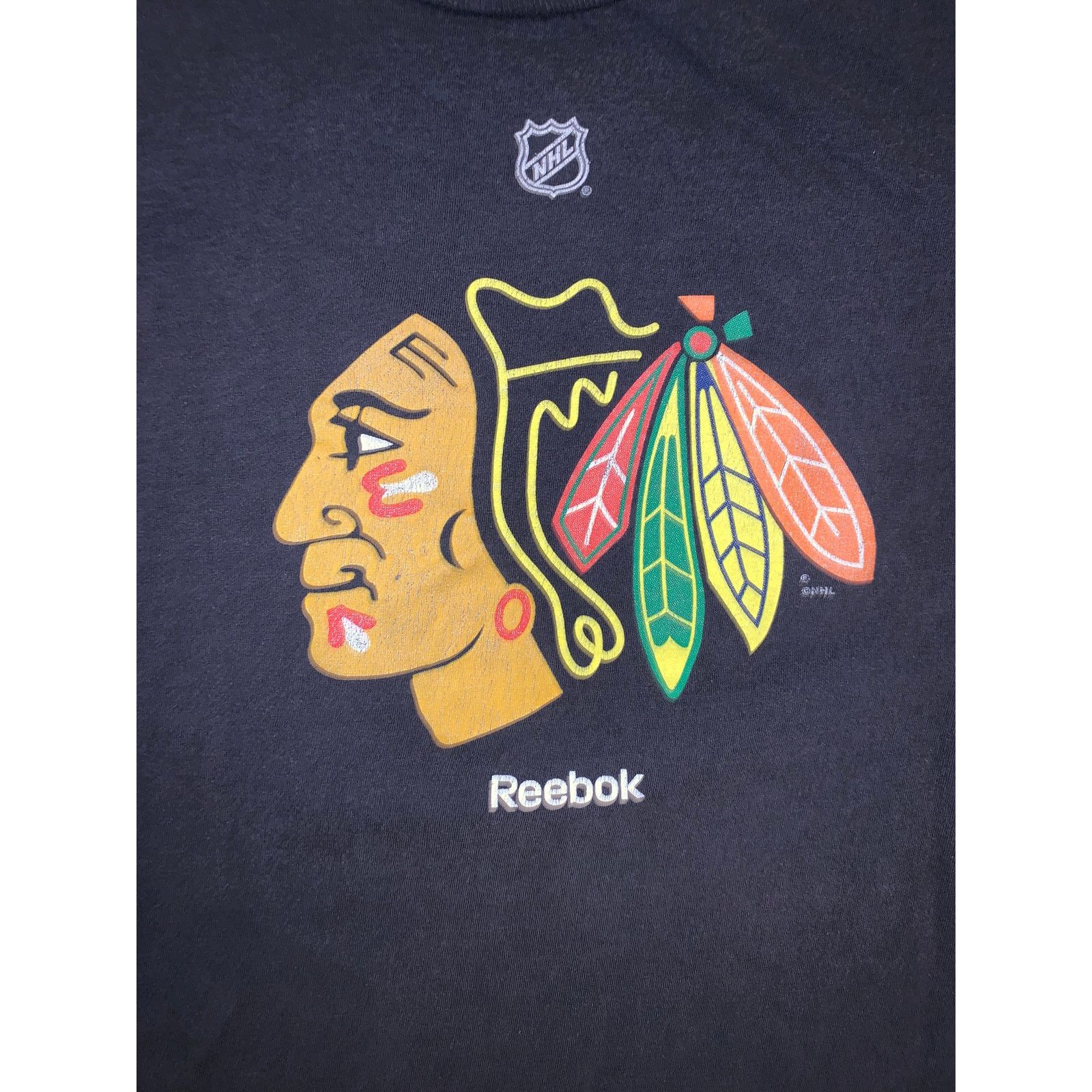 NHL Chicago Blackhawks Reebok Black NHL Hockey Large Fits Like M Size US M / EU 48-50 / 2 - 3 Thumbnail