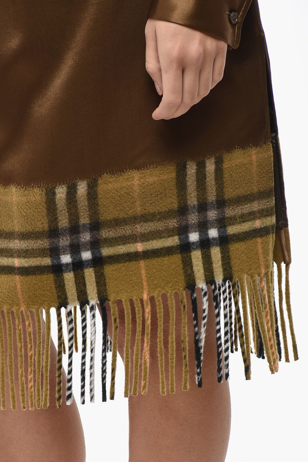 Burberry og1mm1225 Satin Midi Skirt in Brown Size 28" / US 6 / IT 42 - 3 Thumbnail