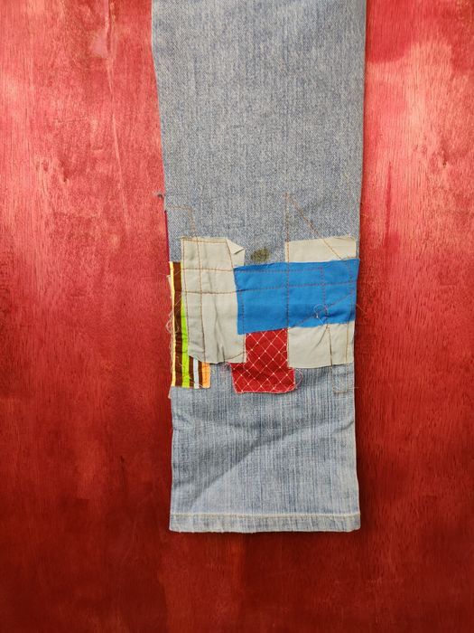 Acne Studios Acne Studios reworked reconstruct patchwork custom #5156DLL Size US 29 - 5 Thumbnail