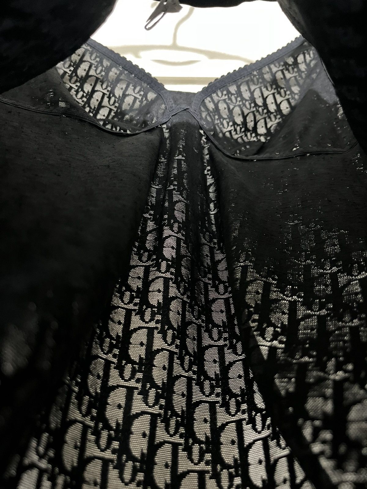 Dior Rare Vintage Christian Dior 1990’s Monogram Sheer Bodysuit Size L / US 10 / IT 46 - 5 Thumbnail