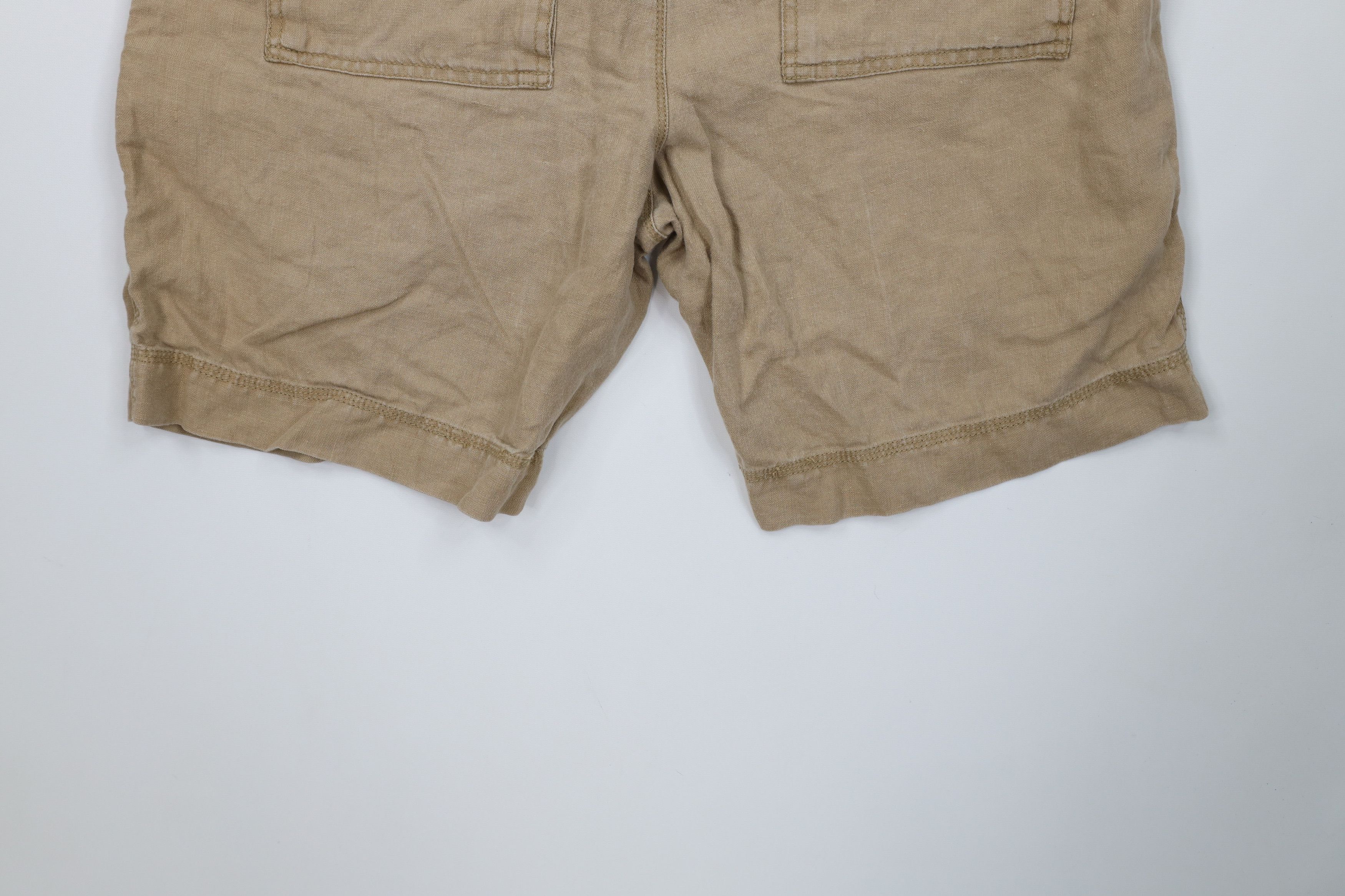 Banana Republic Vintage Banana Republic Faded Above Knee Linen Shorts Beige Size US 34 / EU 50 - 12 Thumbnail