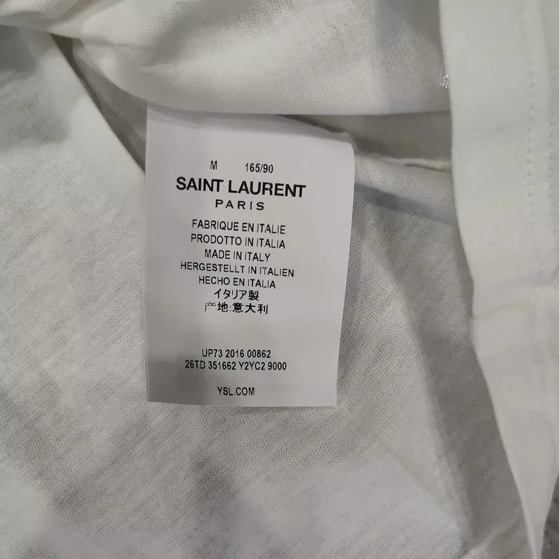 Saint Laurent Paris Saint Laurent Paris White thin round neck short sleeve Size S / US 4 / IT 40 - 8 Thumbnail