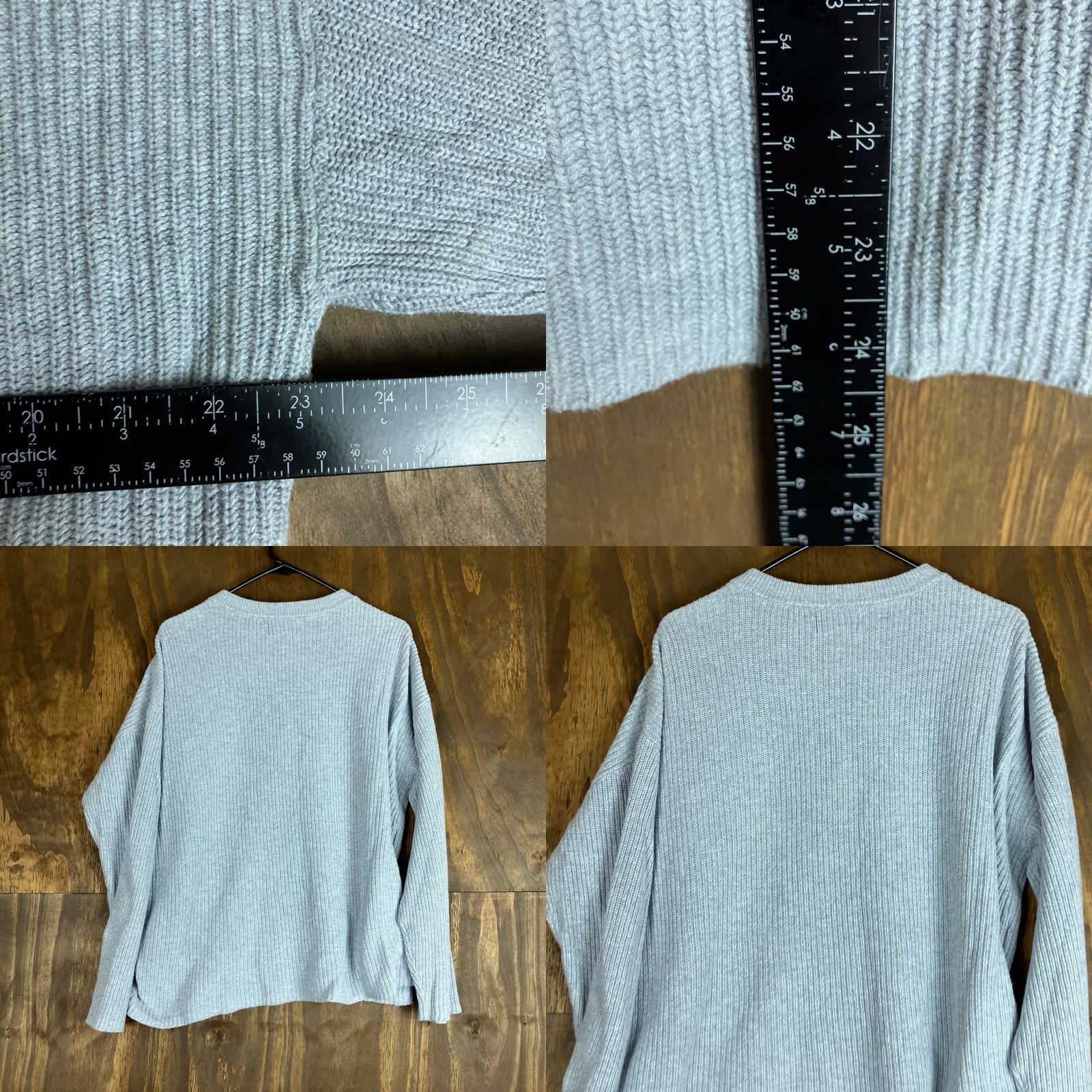 Vintage Aerie Womens Sweater Gray Pullover Ribbed Henley Long Sleeve 100% Cotton Small Size S / US 4 / IT 40 - 8 Thumbnail