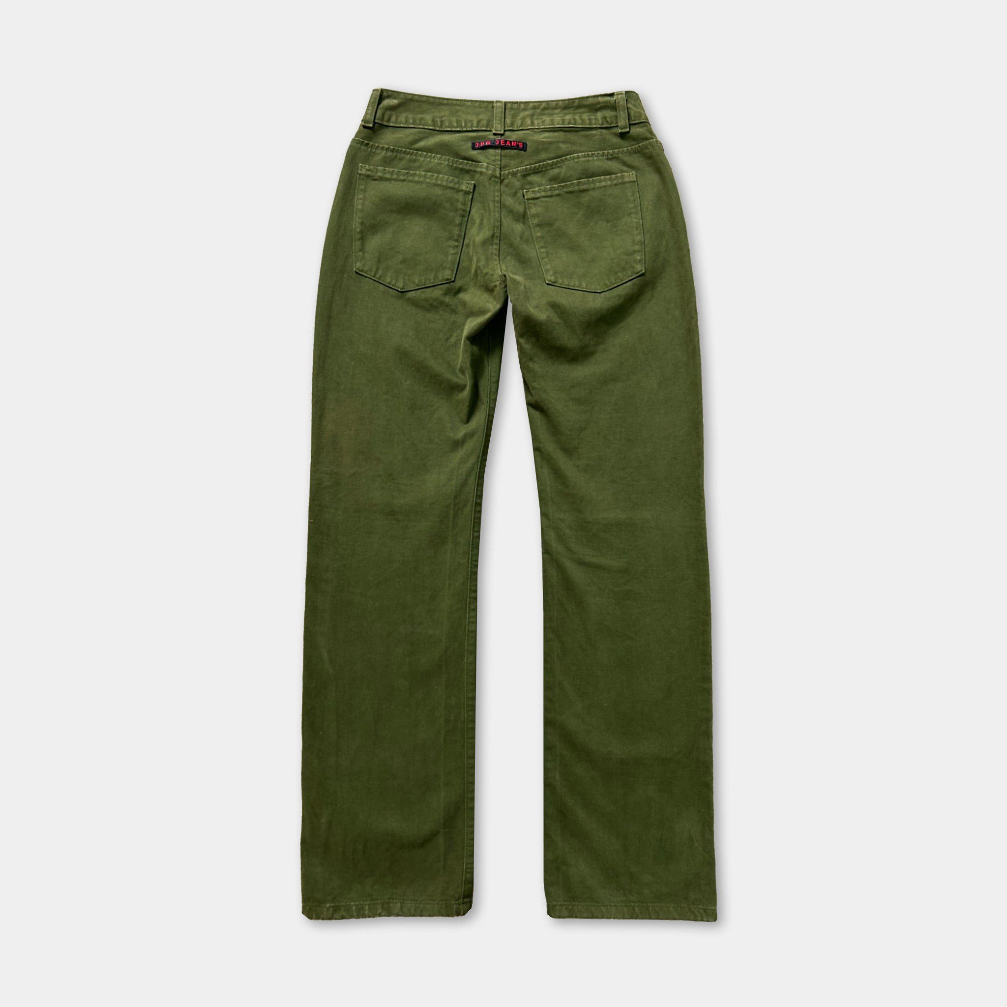 Jean Paul Gaultier Jean Paul Gaultier 2000's Olive Green Wide Leg Jeans Size US 30 / EU 46 - 4 Thumbnail