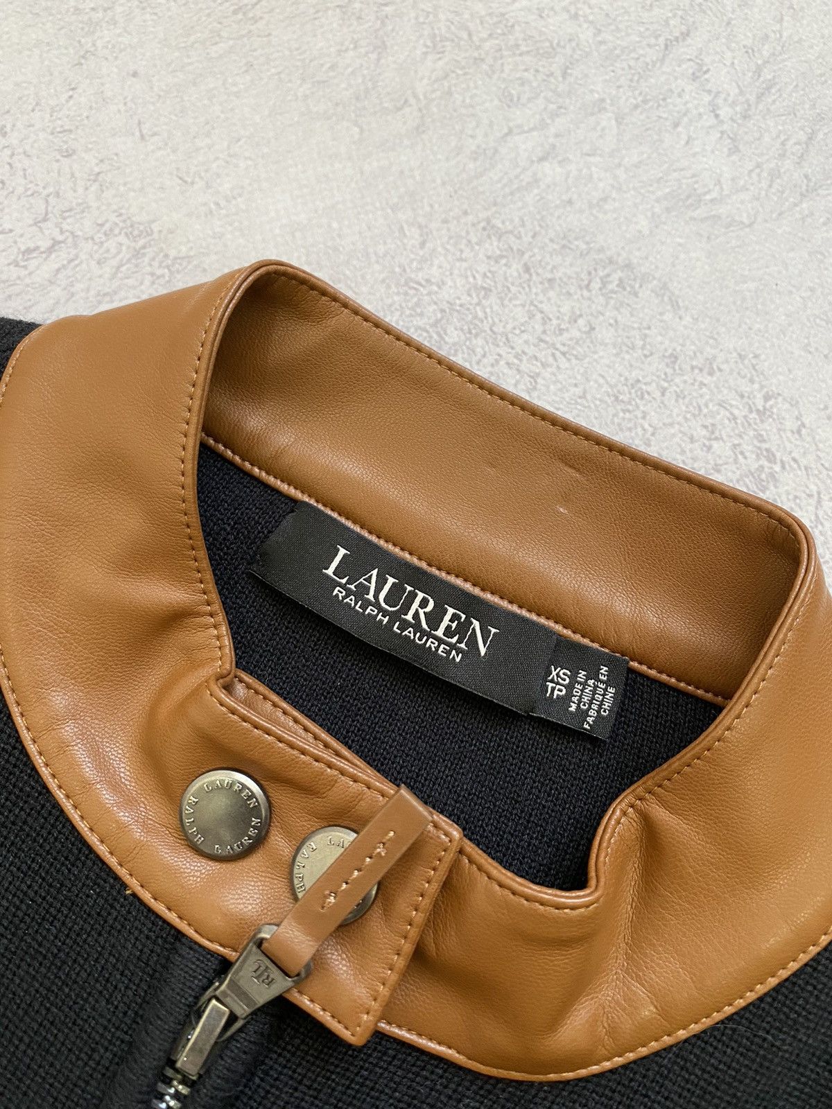 Lauren Ralph Lauren Lauren Ralph Lauren Knit Leather Patch Jacket & Dress Set Size S / US 4 / IT 40 - 12 Thumbnail