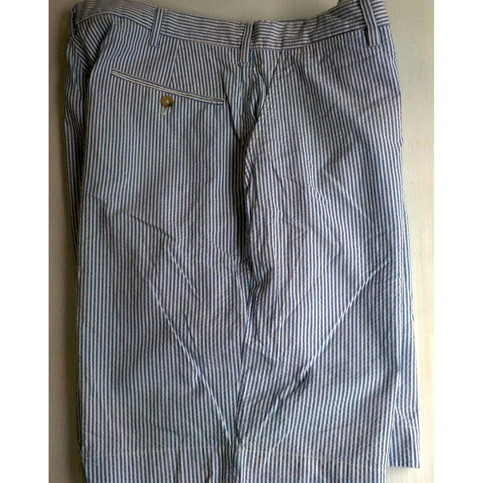 Ralph Lauren Ralph Lauren Shorts Flat Front Seersucker Cotton Blue Mens SZ 34 Size US S / EU 44-46 / 1 - 2 Thumbnail