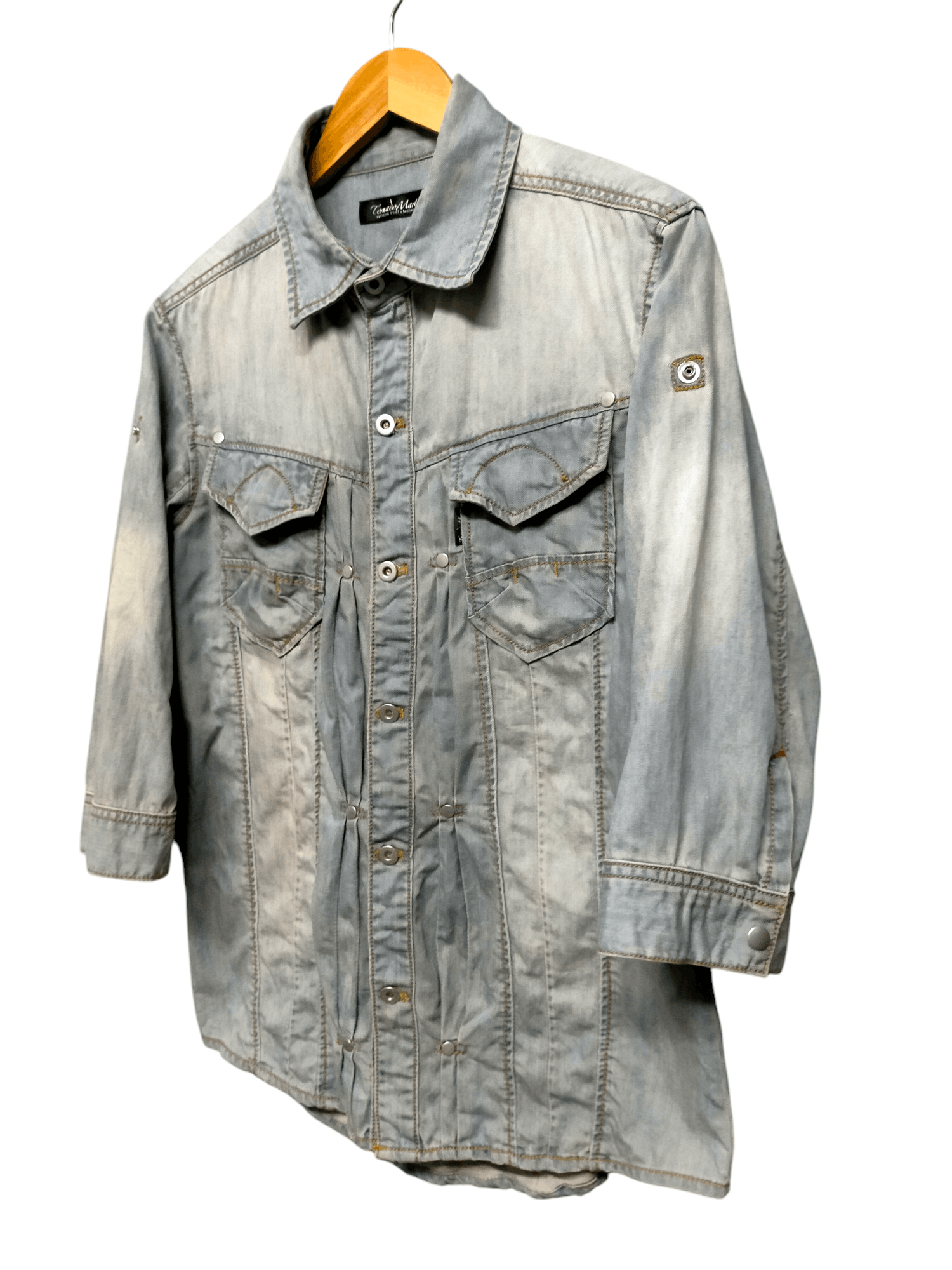 Tornado Mart Tornado Mart 3quarter Sleeve Soft Denim Jacket Size US L / EU 52-54 / 3 - 2 Thumbnail