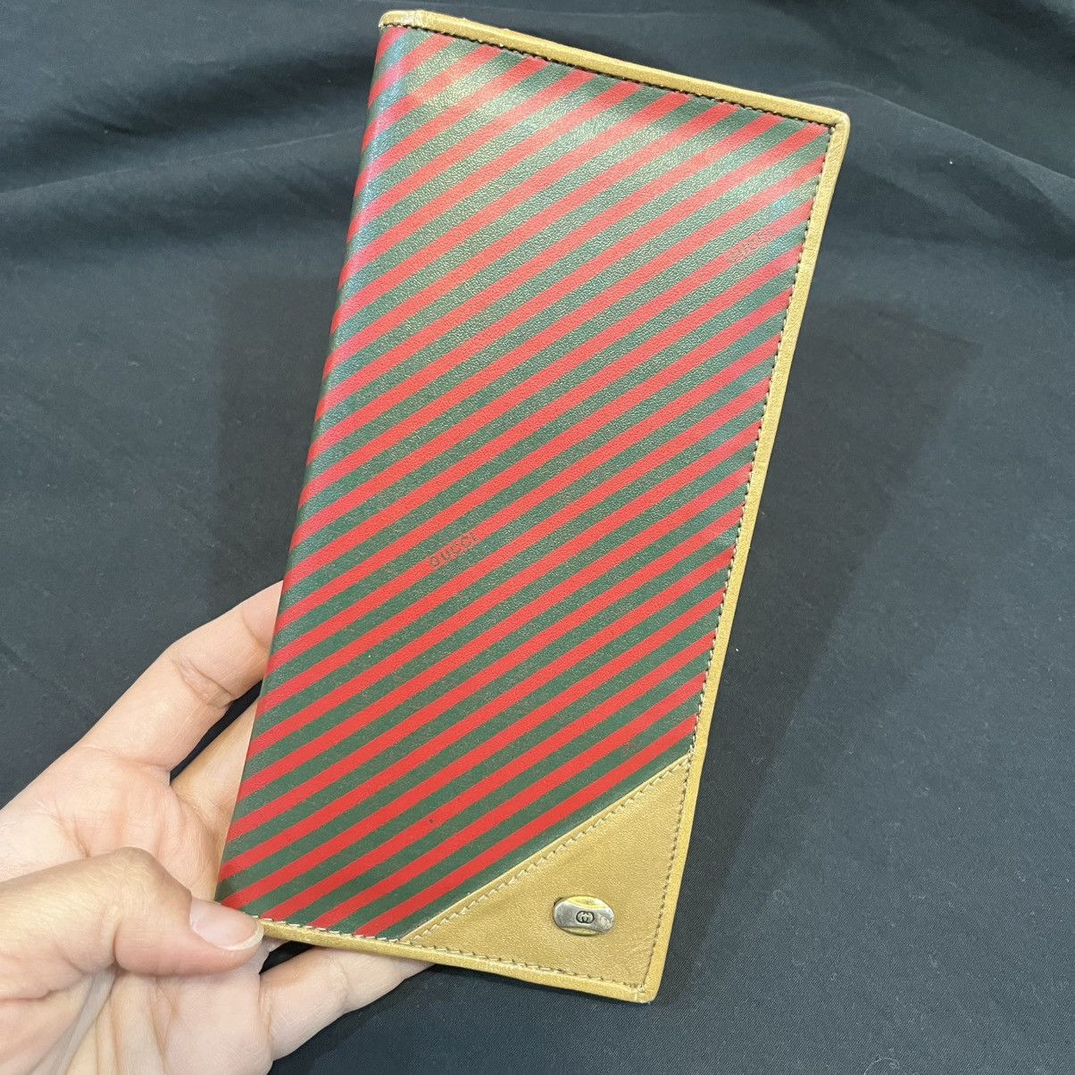 Gucci Vintage Gucci Striped Wallet Size ONE SIZE - 3 Thumbnail