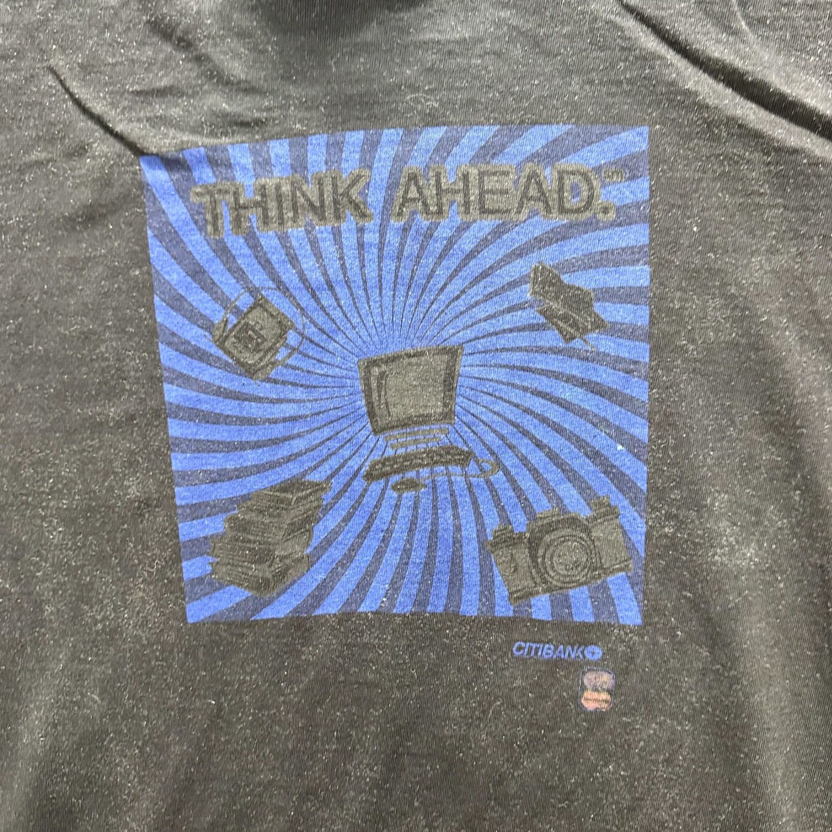 Other VINTAGE Citibank Shirt Mens Large Black Think Ahead Graphic Computer Promo 90s Size US M / EU 48-50 / 2 - 5 Thumbnail