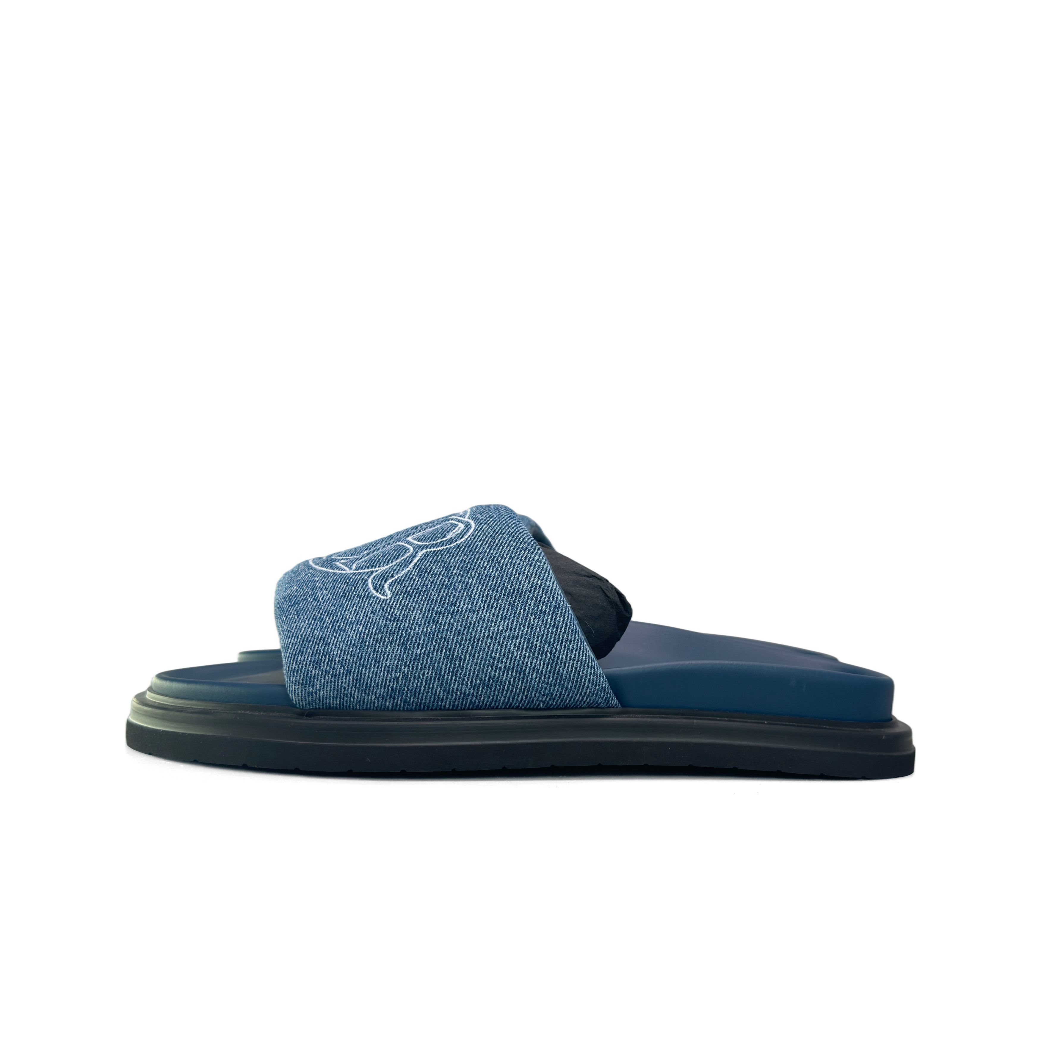 Dior Dior Aqua Denim Logo Slides Size 8 Size US 8 / EU 41 - 1 Thumbnail