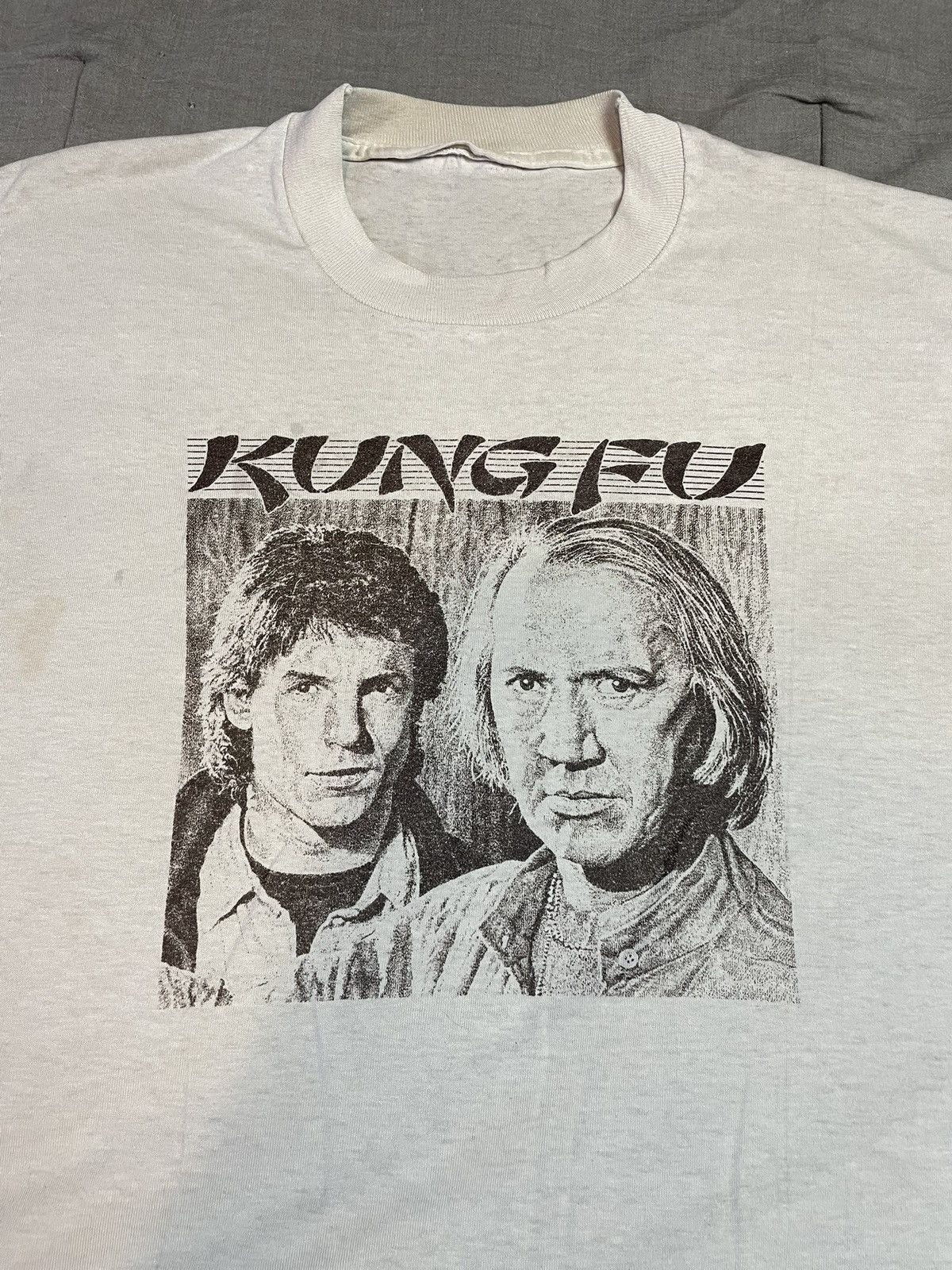 Vintage Kung Fu Vintage Shirt Cream Large Stained Used David Cardine Size US L / EU 52-54 / 3 - 2 Thumbnail