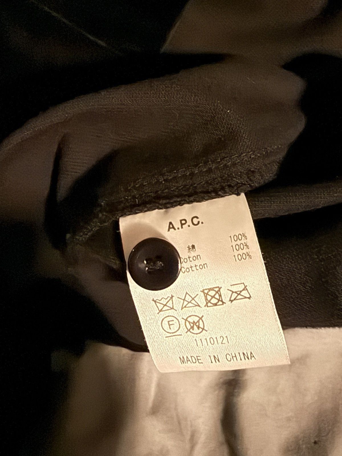 A.P.C. Velvet Button Shirt Size US S / EU 44-46 / 1 - 3 Thumbnail