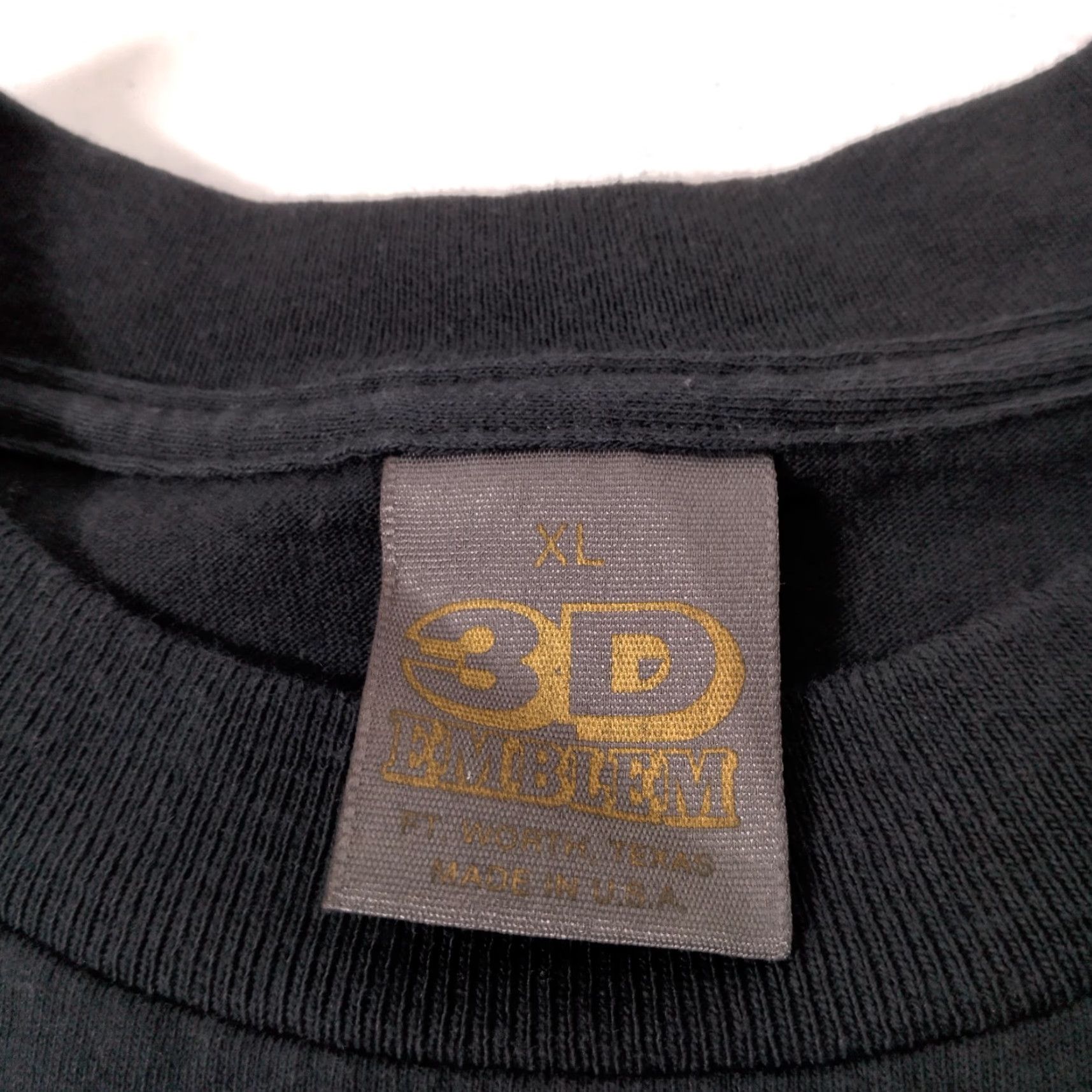 Vintage VINTAGE 3D Emblem T-Shirt Men XL Black Graphic Horse Fight USA Made Short Sleeve Crew Neck Cotton Knit Regular Size US XL / EU 56 / 4 - 7 Thumbnail