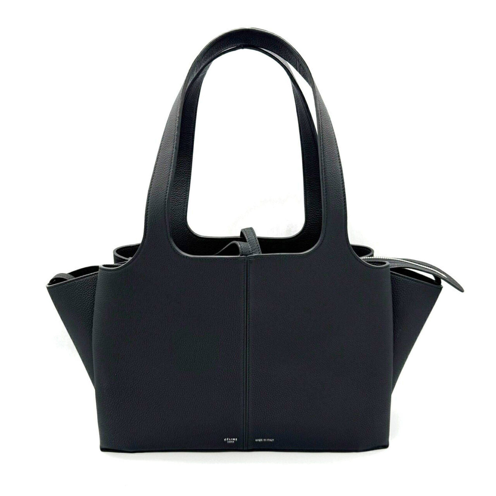 image of Celine Céline Tri-Fold Shoulder in Black, Women's