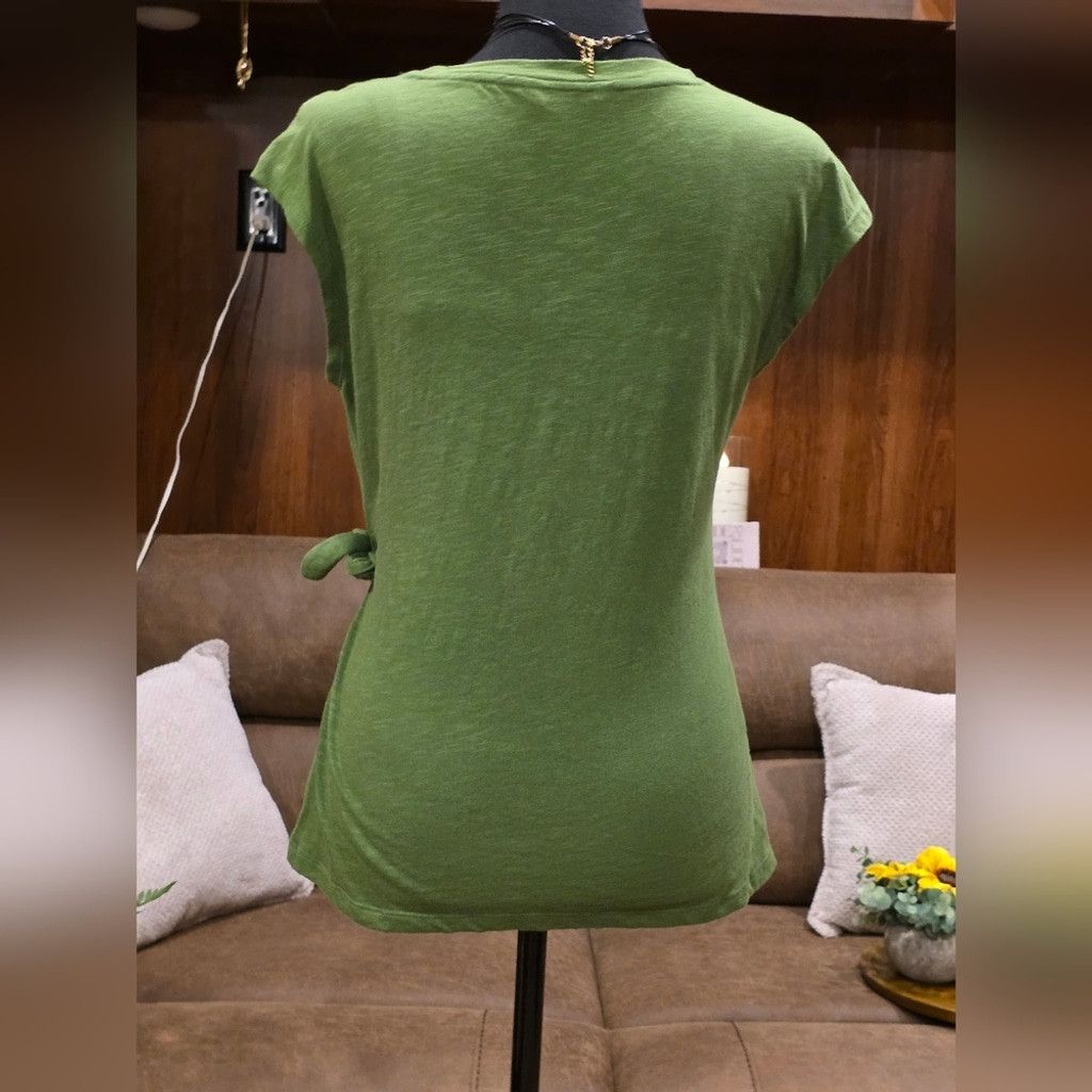 Walmart Green Short Sleeve Top Women's Elegant Size XS / US 0-2 / IT 36-38 - 3 Thumbnail