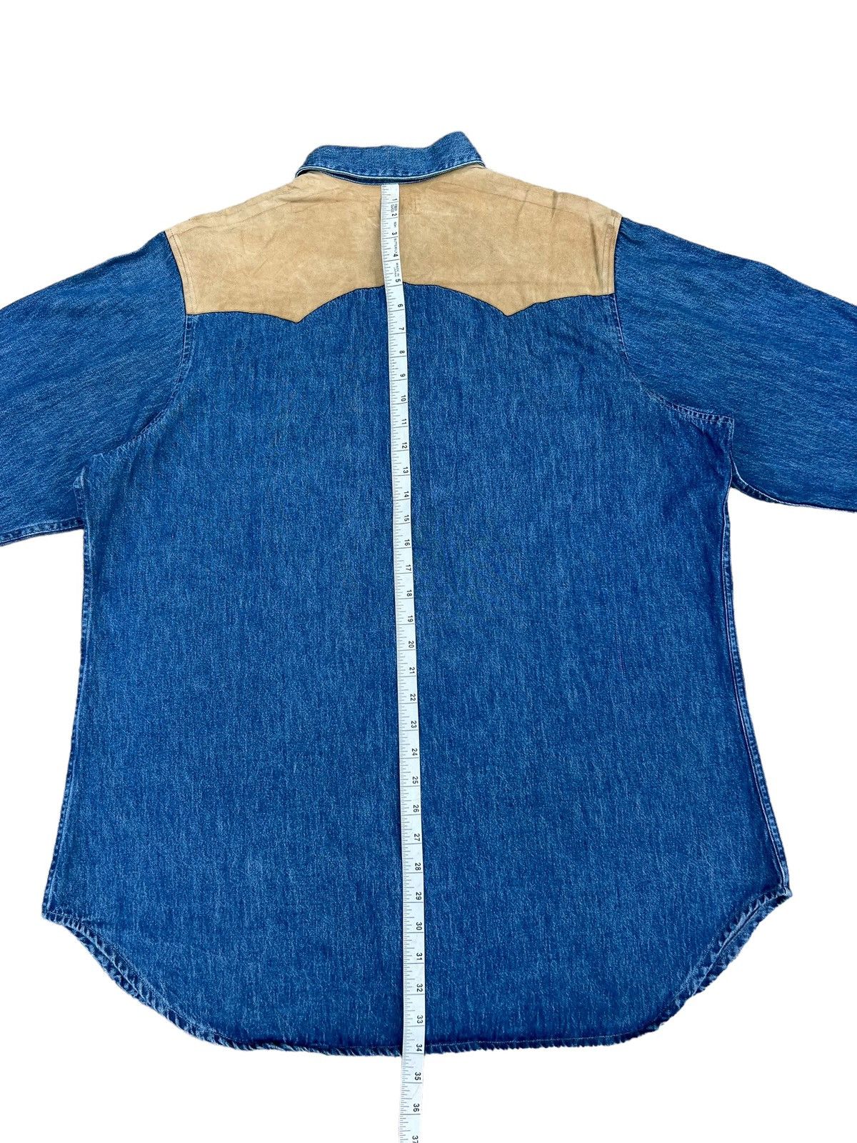 Polo Ralph Lauren Vintage 90s Polo Ralph Lauren Hybrid Denim Western Shirt Size US XL / EU 56 / 4 - 5 Thumbnail