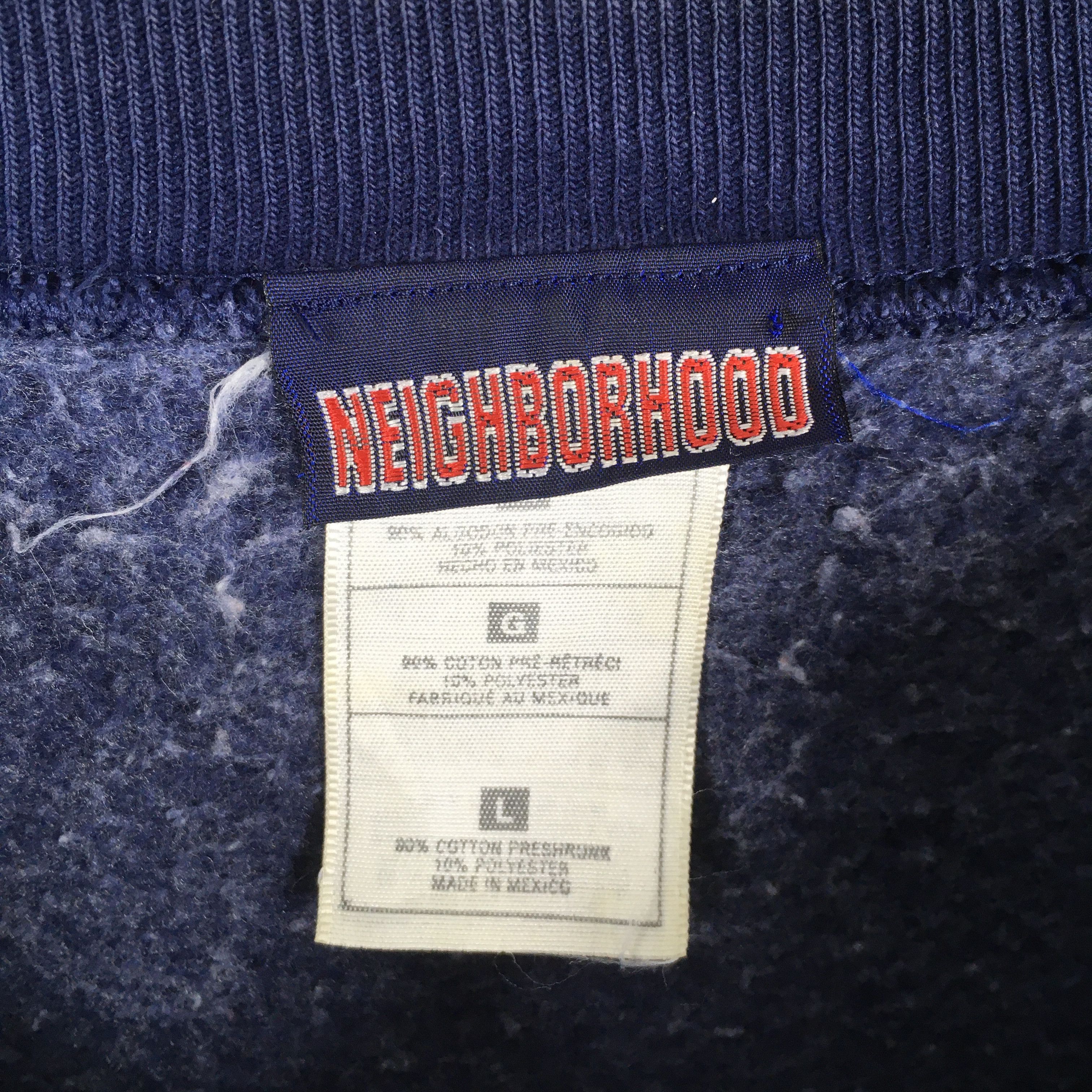 Japanese Brand × Neighborhood × Vintage Vintage 90s Neighborhood Japan Blue Sweatshirt Large Size US L / EU 52-54 / 3 - 5 Thumbnail