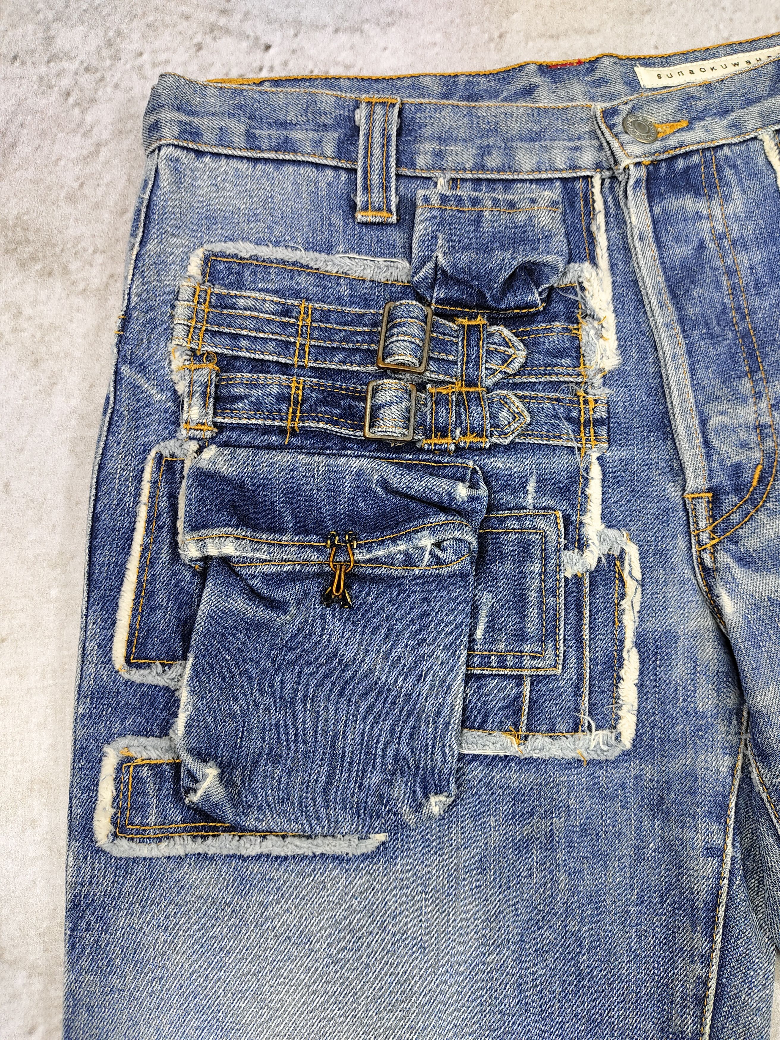 Issey Miyake 00s Sunao Kuwahara- Archive Multipocket Utility Distressed Size US 31 - 5 Thumbnail