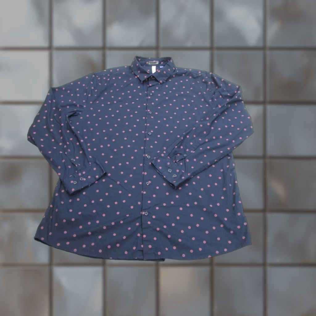 Vintage VINTAGE is not applicable; use Artefact Shirt Mens XL Blue Geometric Print Long Sleeve Button Front Stretch Size US XL / EU 56 / 4 - 1 Thumbnail