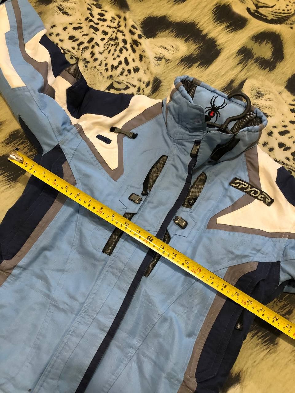 Spyder Baby Blue Spider Web ski Snowboarding Jacket vintage