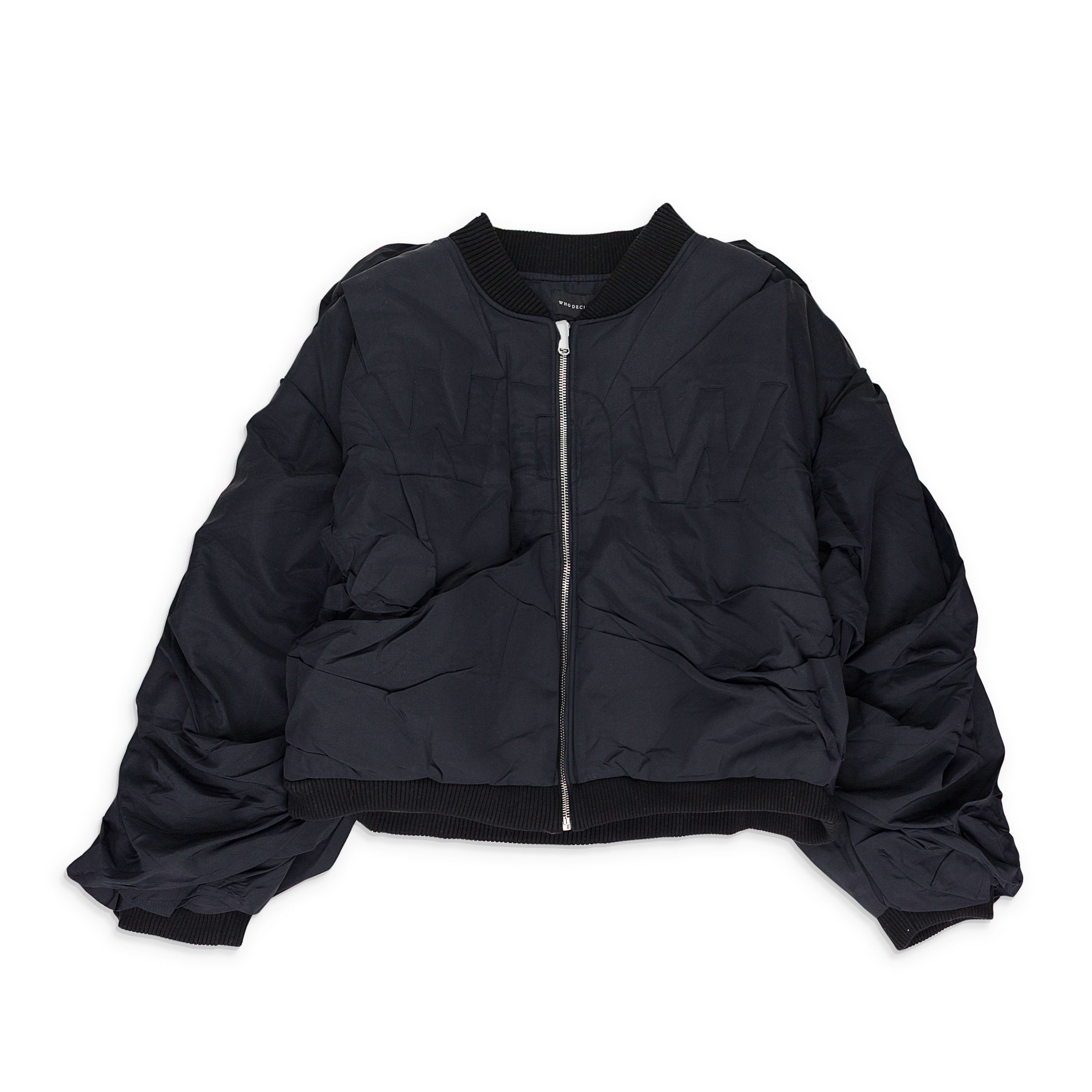 Who Decides War BLACK DRAPED BOMBER SIZE XXL