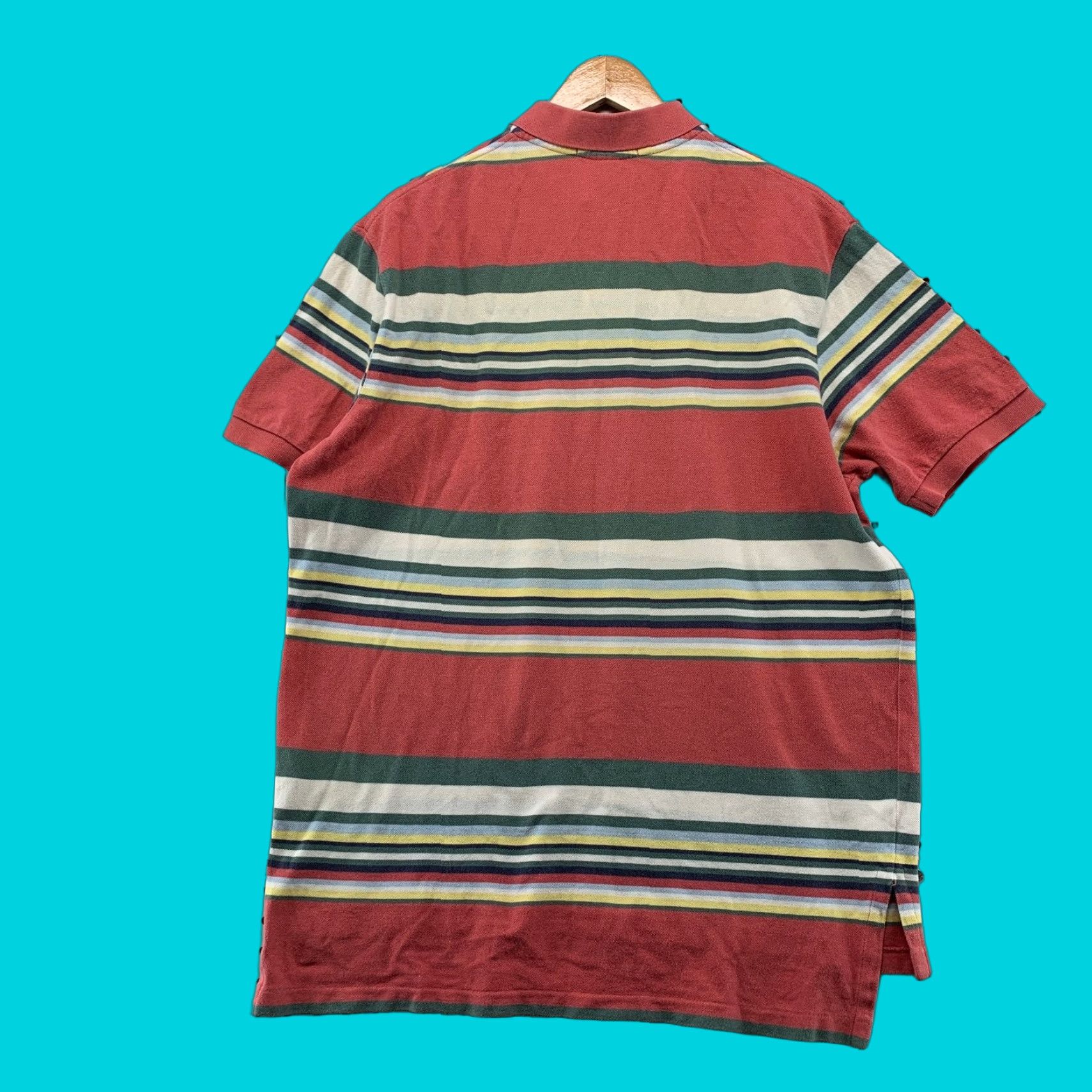 Polo Ralph Lauren VINTAGE Polo Ralph Lauren Shirt Men Large Red Green Striped 90s Mall Dad Preppy Size US L / EU 52-54 / 3 - 1 Thumbnail
