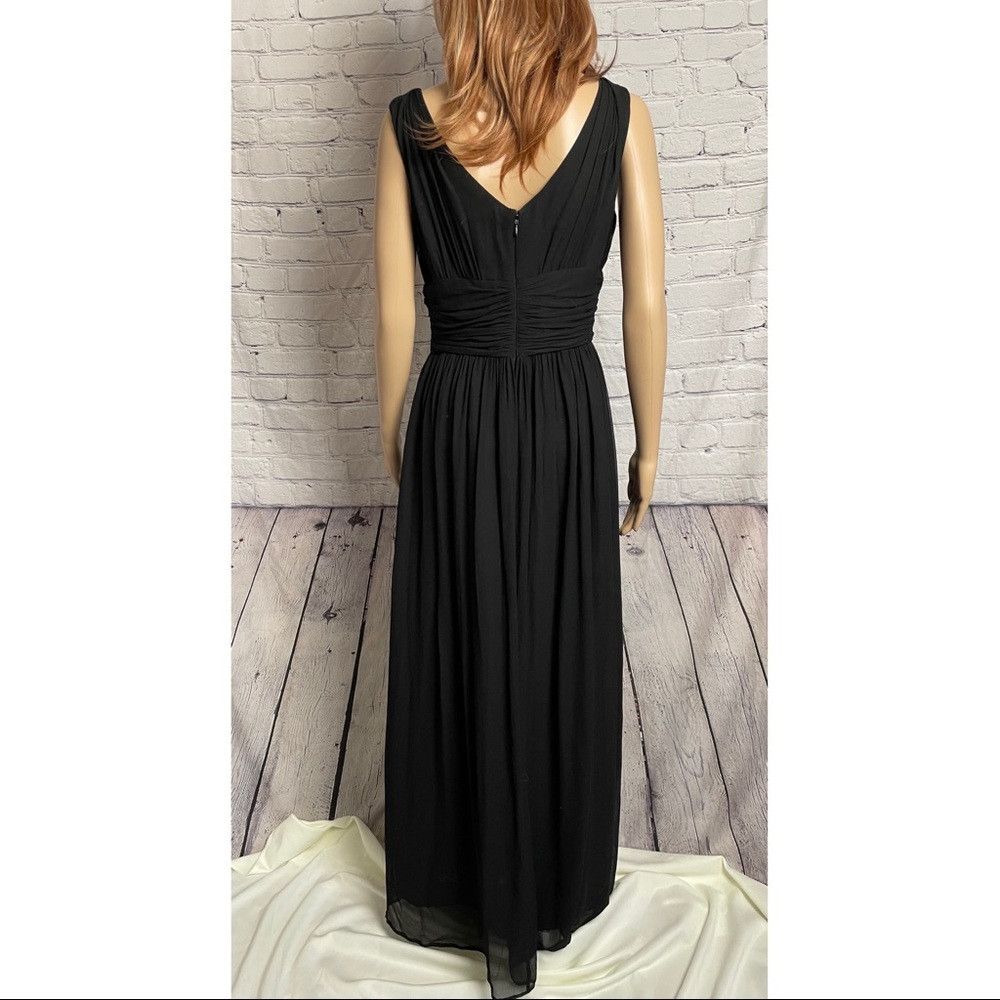 Donna Morgan Donna Morgan Julie Twist-Waist Black Silk Chiffon Gown Even Size M / US 6-8 / IT 42-44 - 7 Thumbnail
