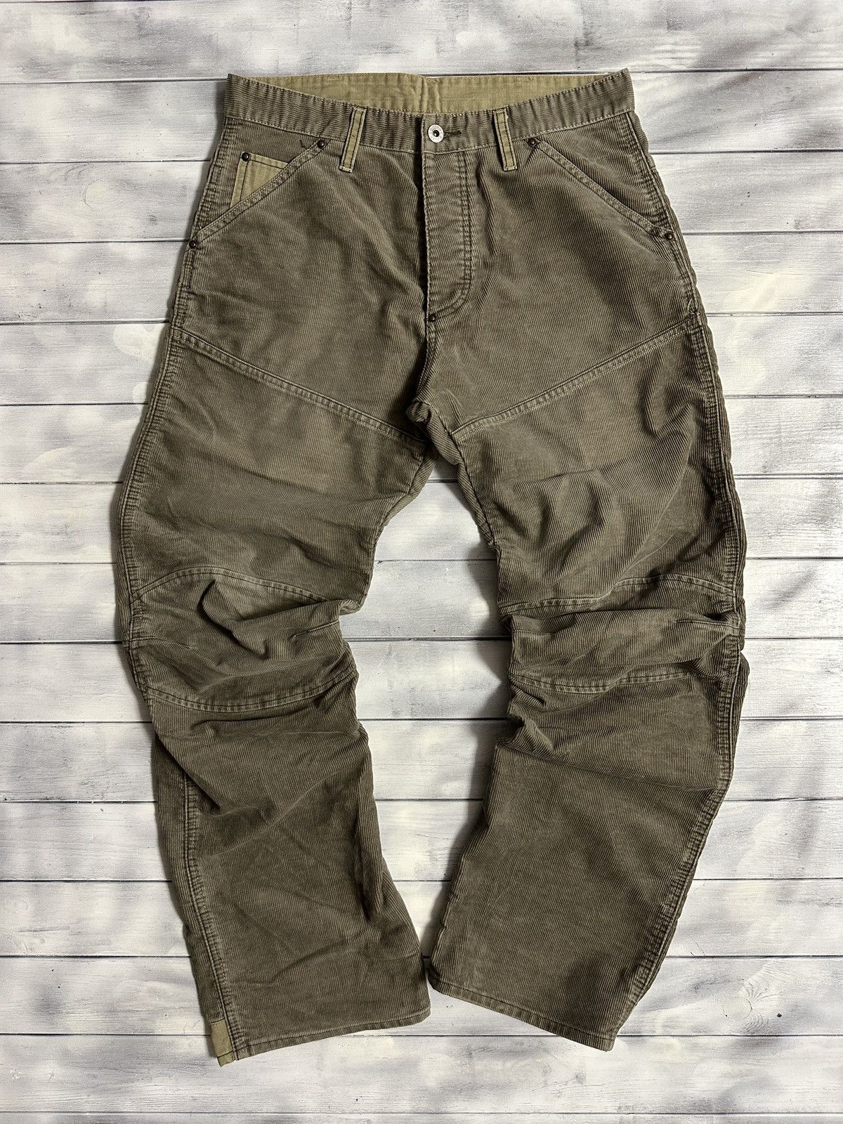 G-Star Rare Vintage Jeans G-Star Raw Corduroy Pants Avant-Garde Y2K Size US 31 - 2 Thumbnail