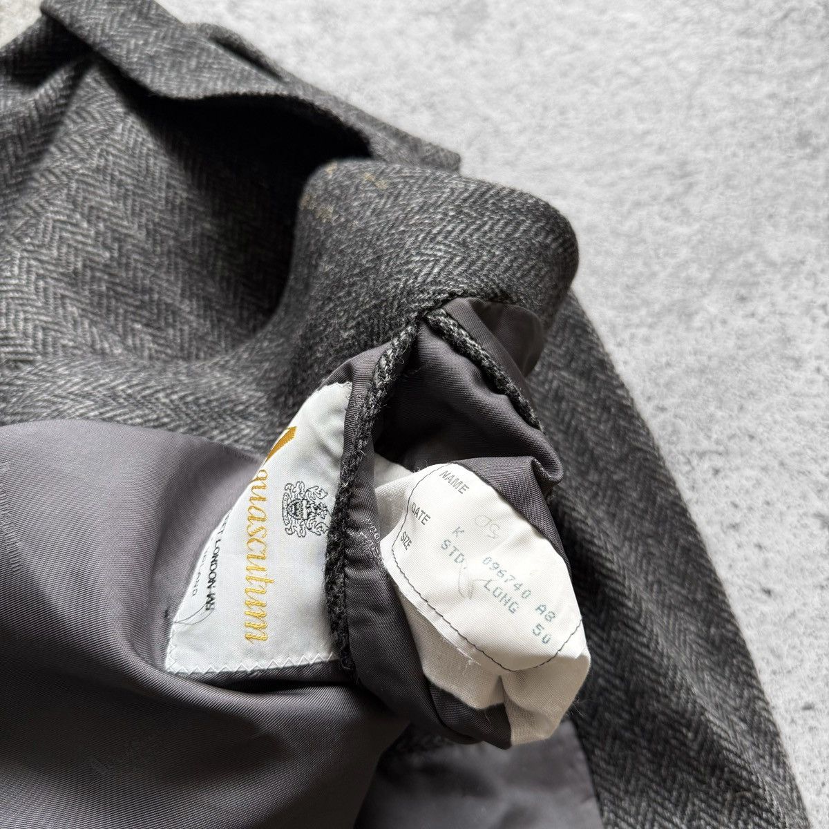 Aquascutum Aquascutum Tweed Mens Gray Blazer Jacket Wool Made in UK Size 50L - 9 Thumbnail
