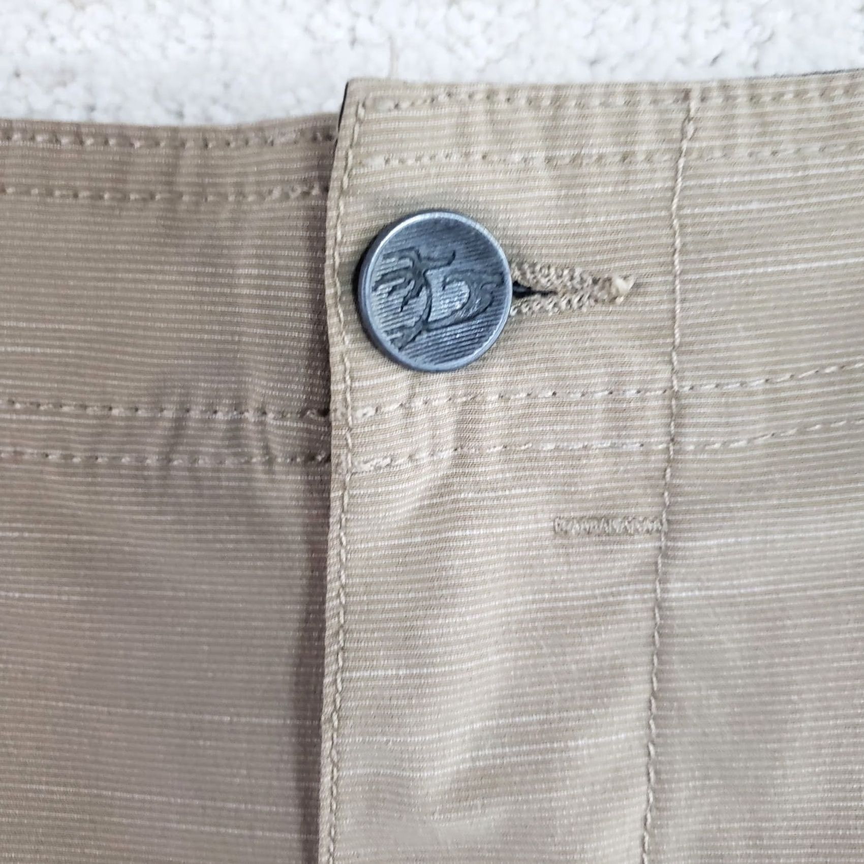 Vintage HONOLUA Cargo Shorts Men 38x10 Beige Poly Cotton Spandex Flat Front Casual Beach Size US 38 / EU 54 - 5 Thumbnail