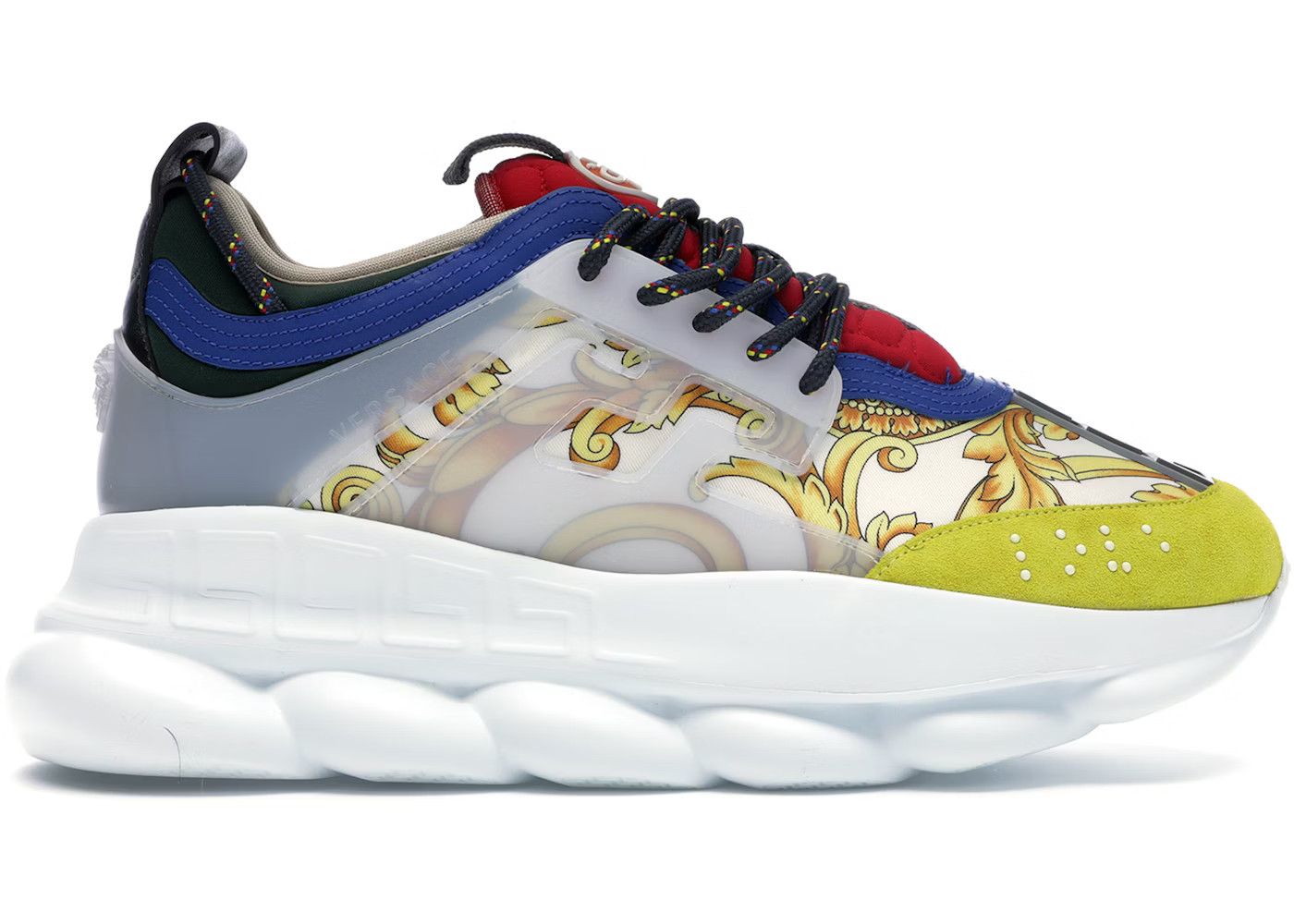Versace Barocco chain reaction muti yellow rubber suede Size US 13 / EU 46 - 1 Thumbnail