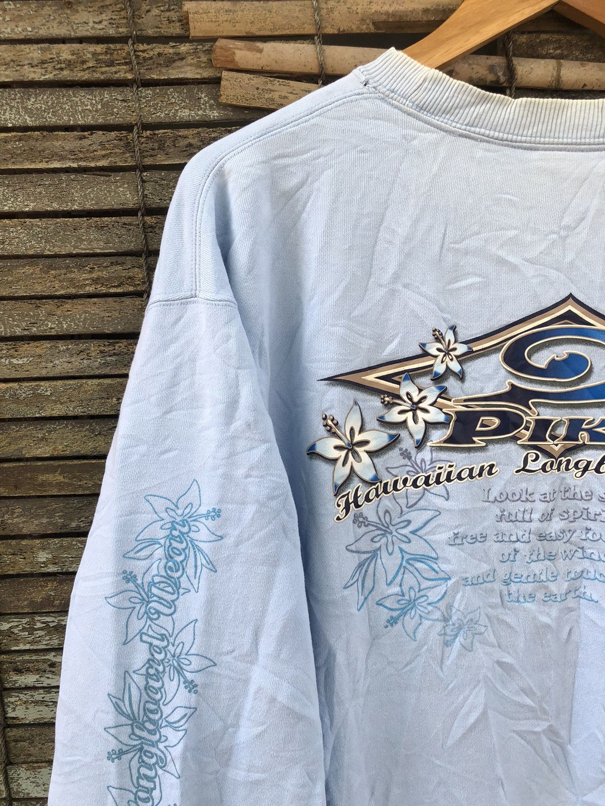 Japanese Brand × Vintage 🔥Vintage Glitter Piko Hawaiian Longboard Wear Sweatshirts Size US L / EU 52-54 / 3 - 5 Thumbnail