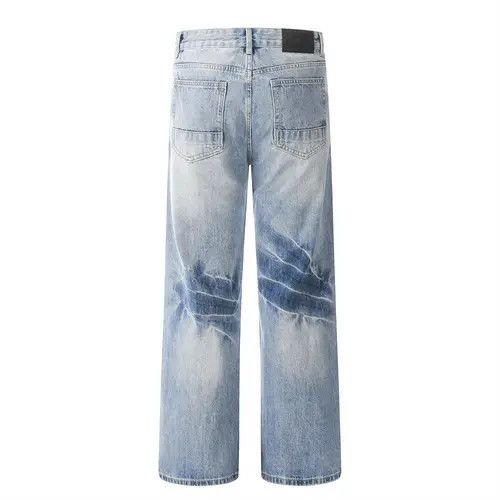 Jean Punk casual retro American distressed washed loose jeans Size US 32 / EU 48 - 3 Thumbnail