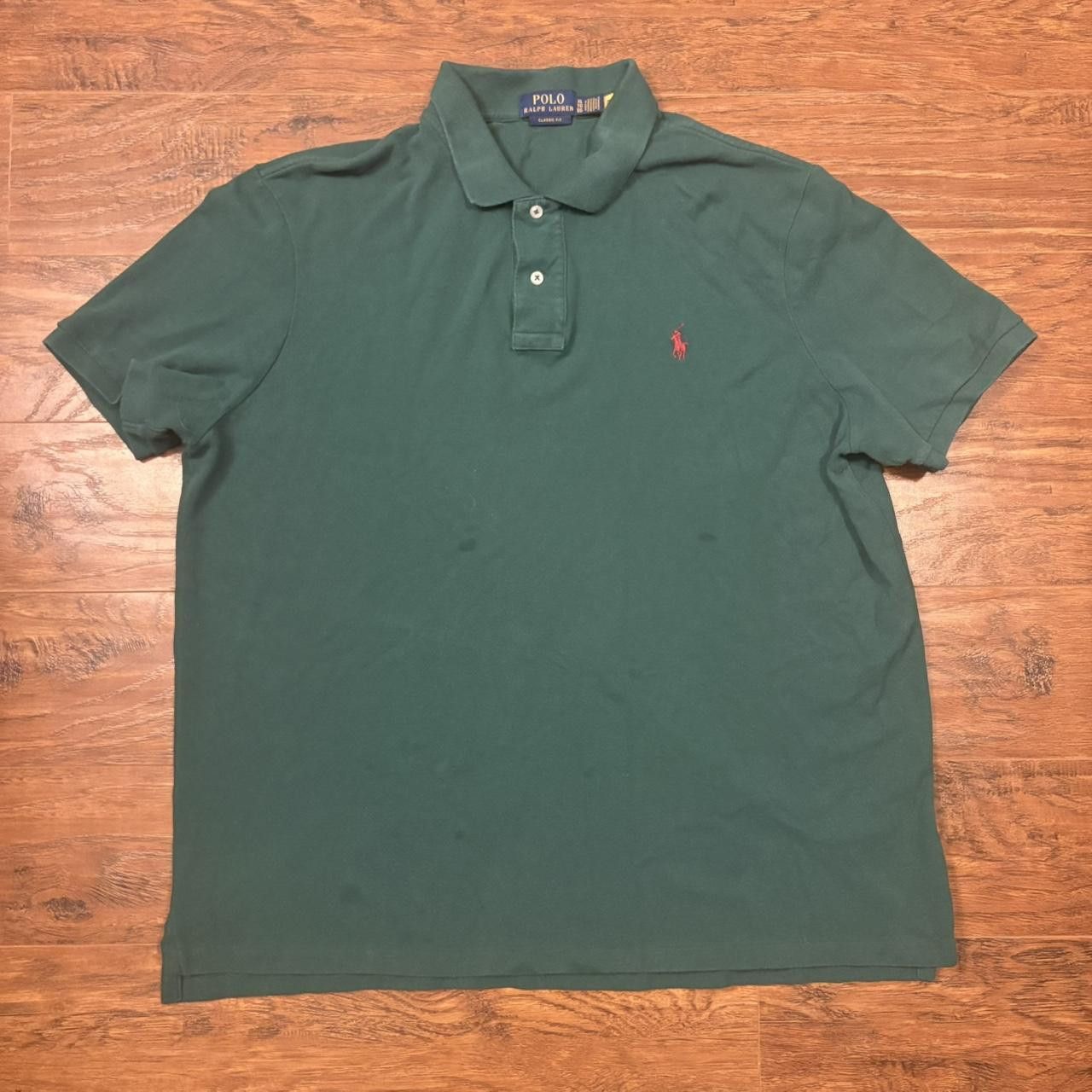 Polo Ralph Lauren Crazy Vintage Y2K/2000s Green Polo Ralph Lauren polo Shirt! Size US L / EU 52-54 / 3 - 1 Thumbnail
