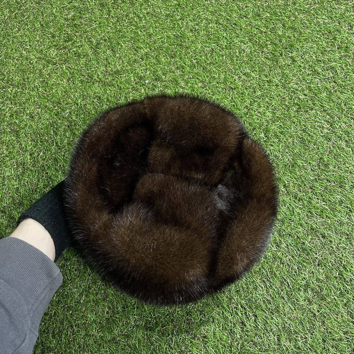 Vintage Vintage Y2K Fuzzy Mohair Beanie Furry Alt Goth Black Boxy OS Size ONE SIZE - 2 Thumbnail