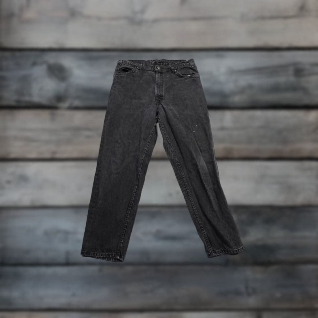 Levi's Levi's Jeans Mens 38x30 Black Relaxed Straight Dark Wash 550 Cowboy Style 5-Pocket Denim Cotton Modern USA Womens? Size US 38 / EU 54 - 1 Thumbnail