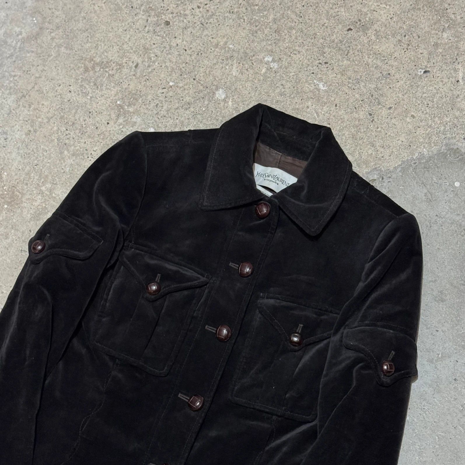 Yves Saint Laurent F/W 2004 Yves Saint Laurent by Tom Ford velvet jacket Size S / US 4 / IT 40 - 3 Thumbnail