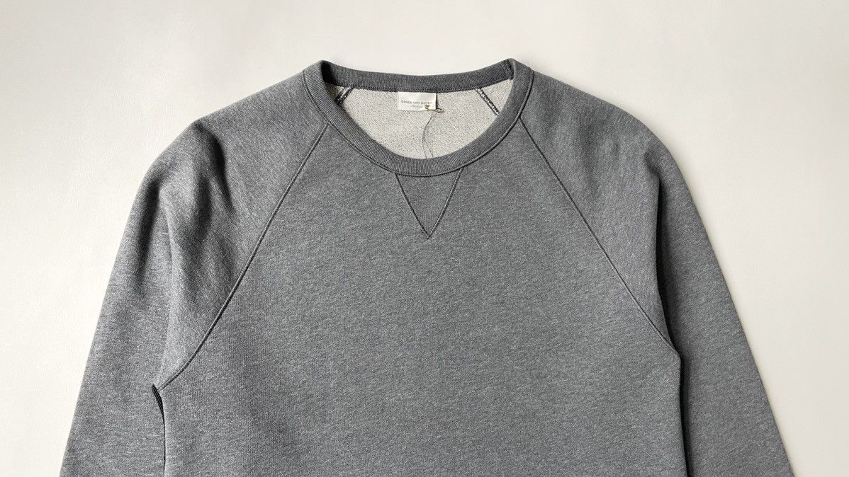 Dries Van Noten Grey Marl Cotton Sweatshirt Size US S / EU 44-46 / 1 - 2 Thumbnail