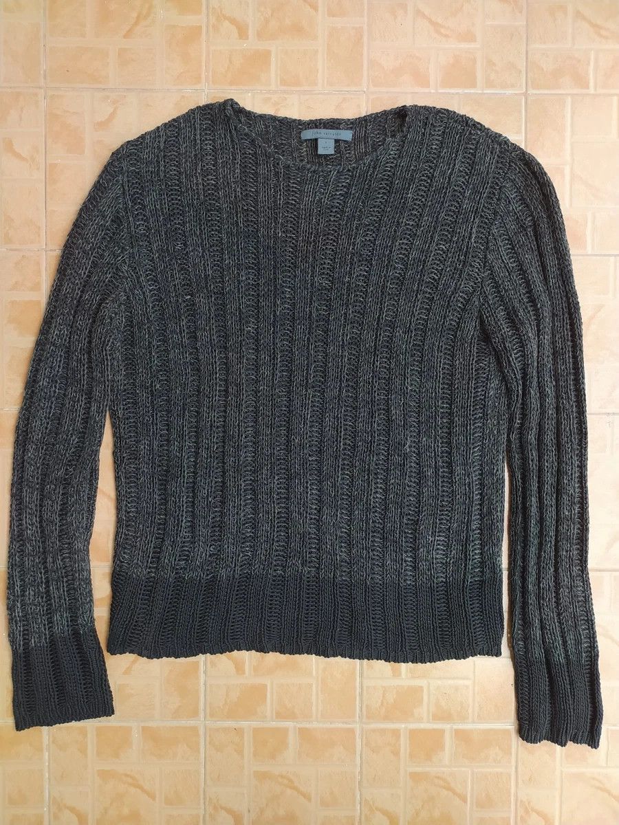 John Varvatos JOHN VARVATOS KNIT CROCHET LINEN SWEATER Size US M / EU 48-50 / 2 - 1 Thumbnail