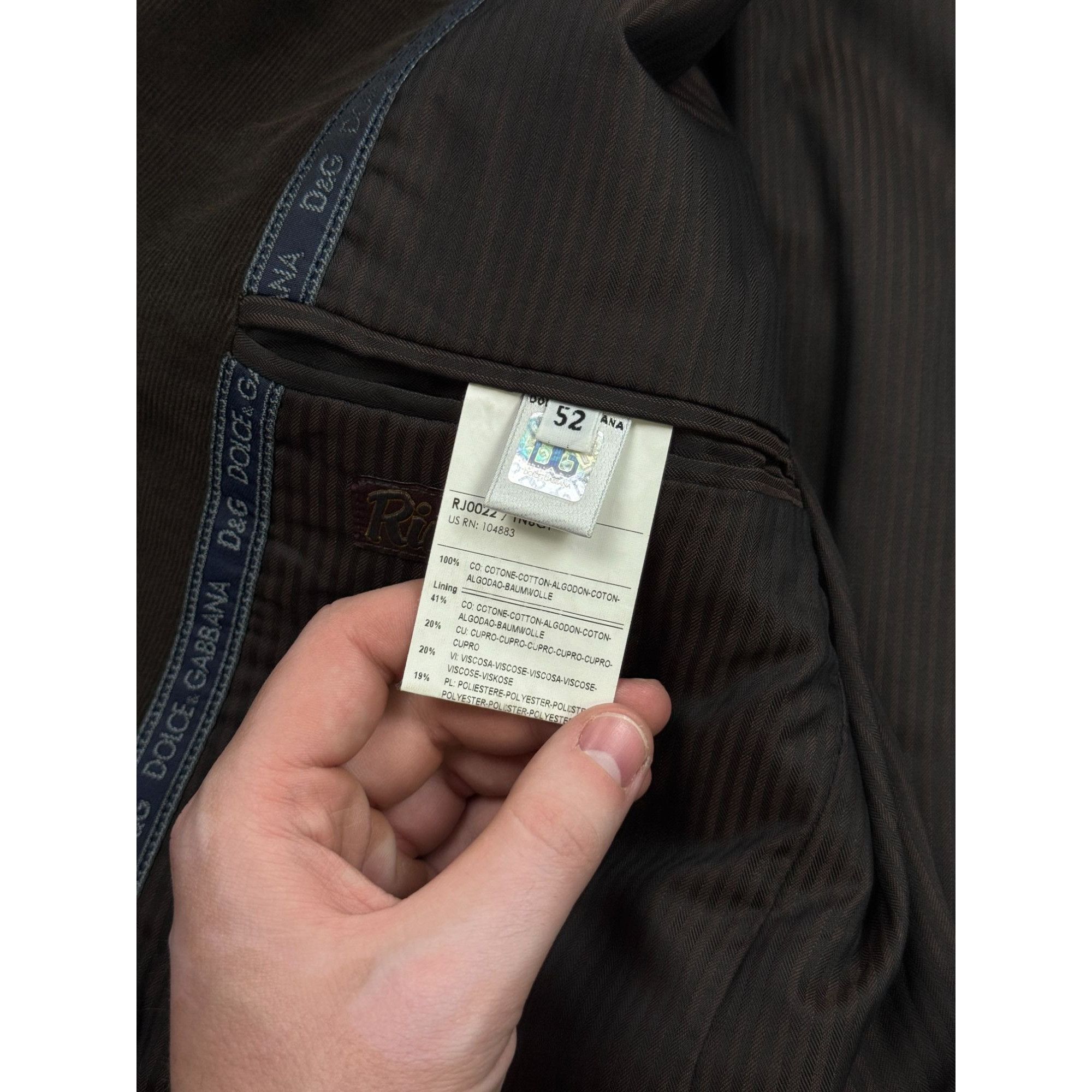 Dolce & Gabbana Dolce & Gabbana Vintage Cotton Corduroy Blazer (Y1260) Size 42R - 9 Thumbnail
