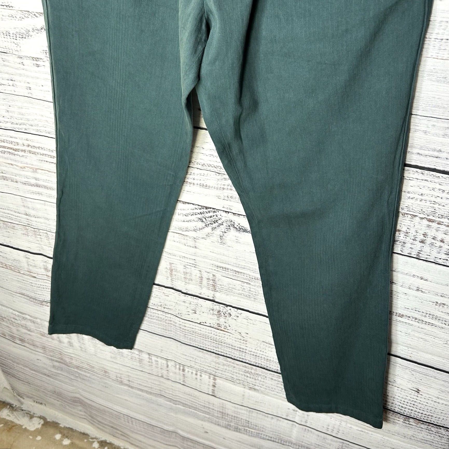 CO VINTAGE Guideboat Co Green Cotton Chino Pants Straight Leg 34x31 Men City Casual Waist 34 Inseam 31 Size 34 Pants Size US 34 / EU 50 - 4 Thumbnail