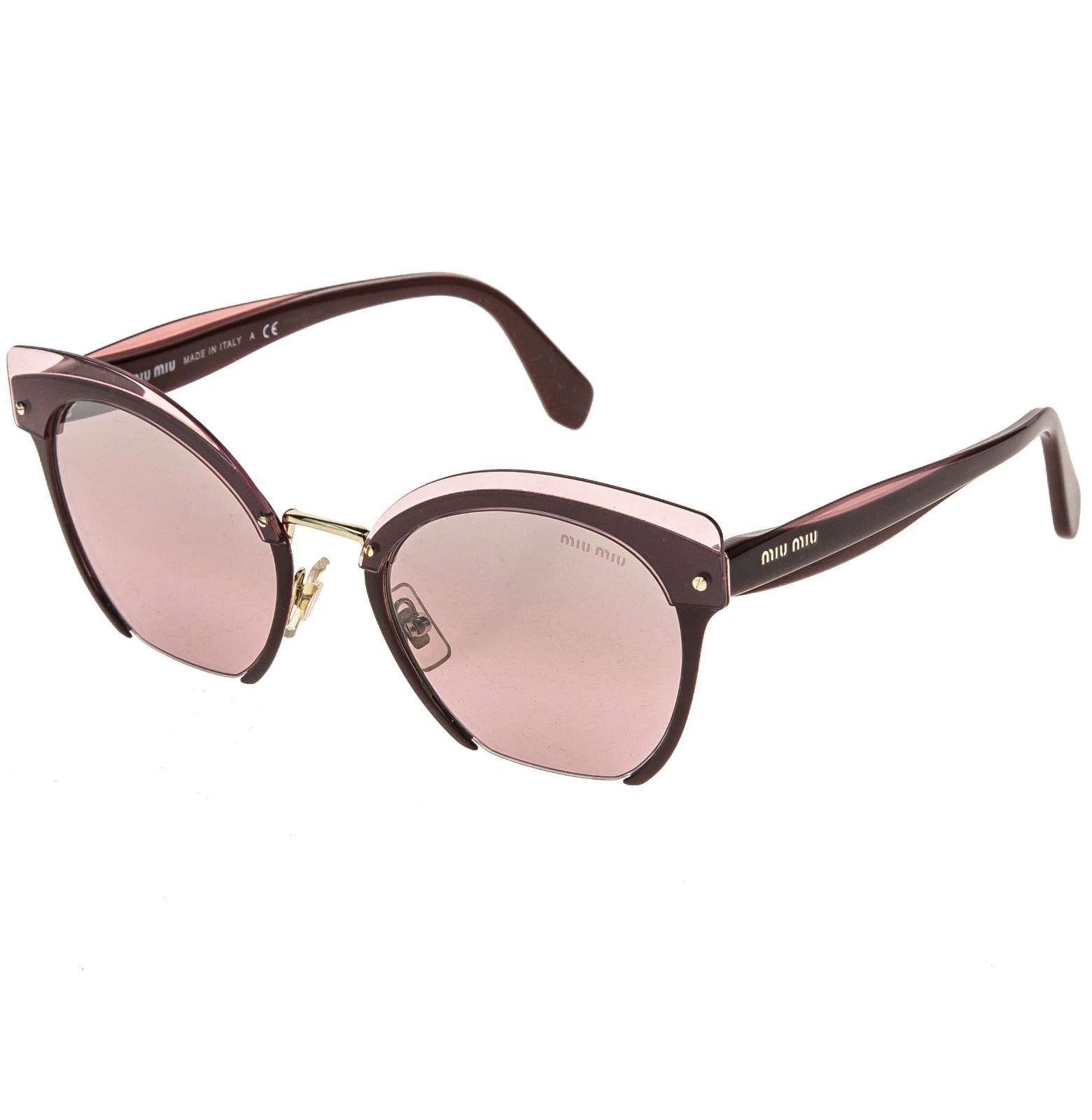Miu Miu MIU MIU MU53TS RASOIR 53T Layers Red Pink Flat Sunglasses Size ONE SIZE - 8 Thumbnail