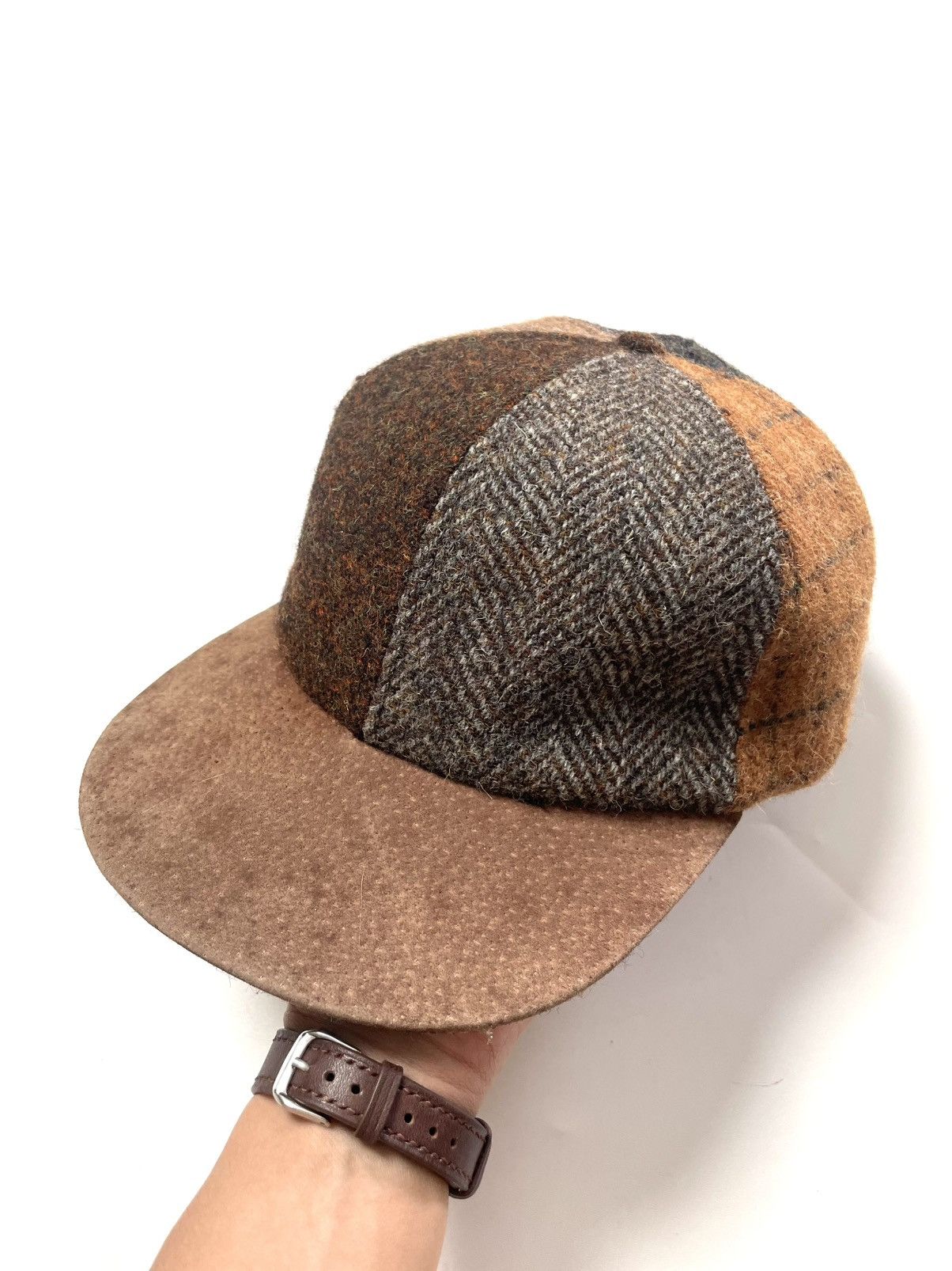 Harris Tweed Harris Tweed Patchwork Wool Hat Size ONE SIZE - 4 Thumbnail