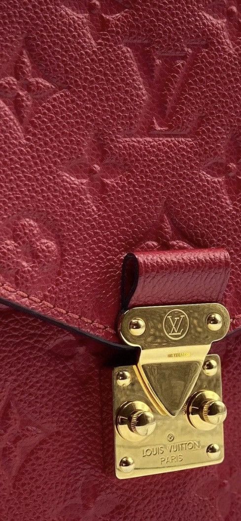 Louis Vuitton Louis Vuitton Red Monogram Empreinte Pochette Metis Size ONE SIZE - 21 Thumbnail
