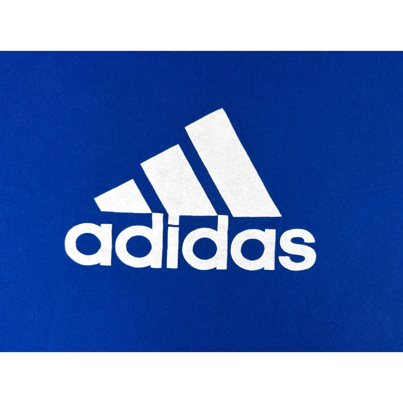 Adidas Adidas Shirt Mens Large Blue Short Sleeve Crew Neck Cotton Logo T-Shirt, Jersey, Sports, 90s? Size US L / EU 52-54 / 3 - 3 Thumbnail