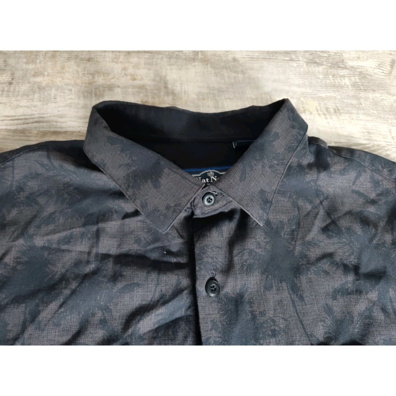 Nat Nast VINTAGE Nat Nast Luxury Originals Shirt Mens 2XL Short Sleeve Black Silk Blend Casual Hipster Size US XXL / EU 58 / 5 - 4 Thumbnail