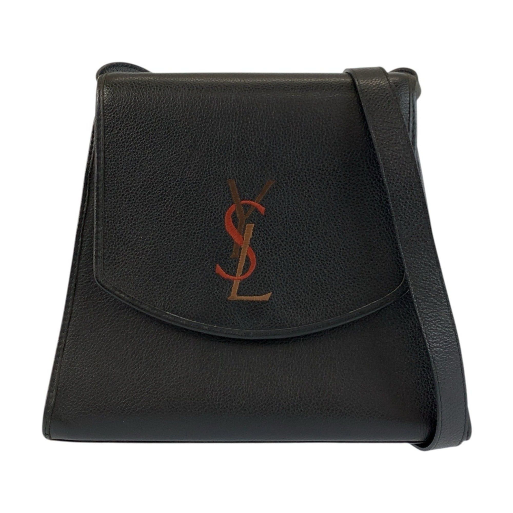 Yves Saint Laurent YVES SAINT LAURENT Vintage YSL Black Leather Shoulder Bag/Pouch for Women Size ONE SIZE - 1 Thumbnail